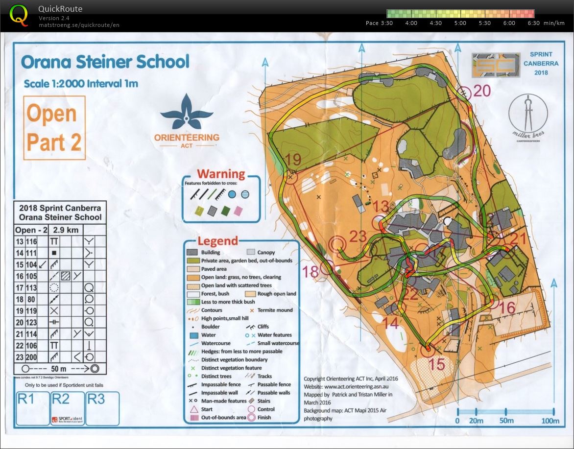 2018 Sprint Canberra Stage 4 Map 2 (27/01/2018)