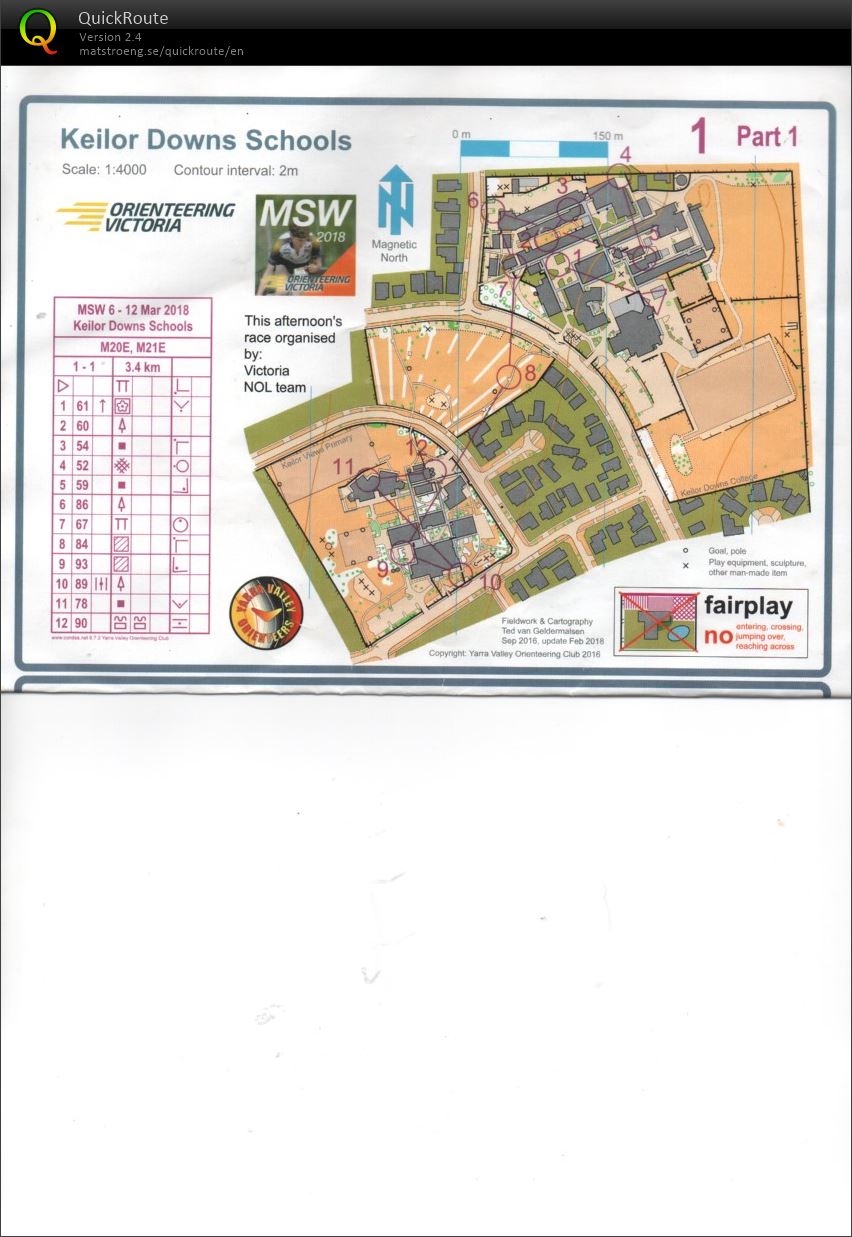 2018 Melbourne Sprint Weekend race 6 Map 1 (12-03-2018)