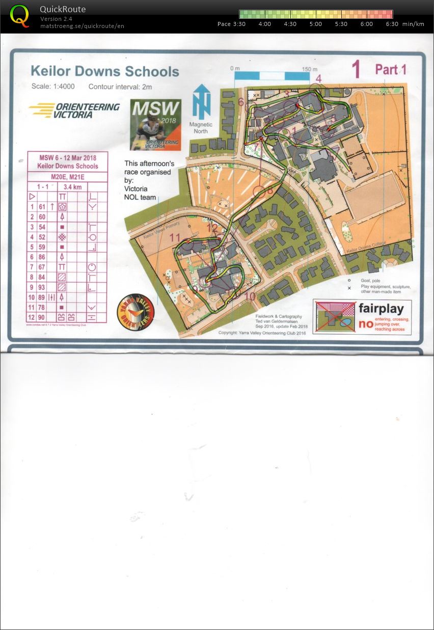 2018 Melbourne Sprint Weekend race 6 Map 1 (12-03-2018)