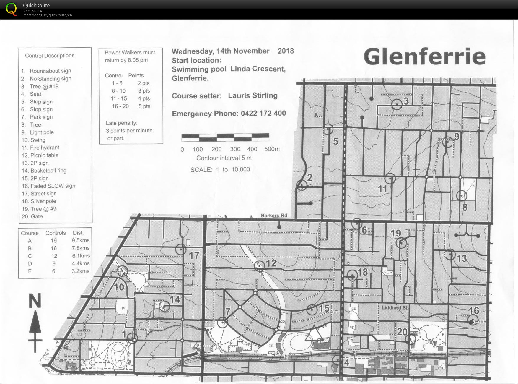 2018/19 Wednesday Summer Series Event 6 (14-11-2018)