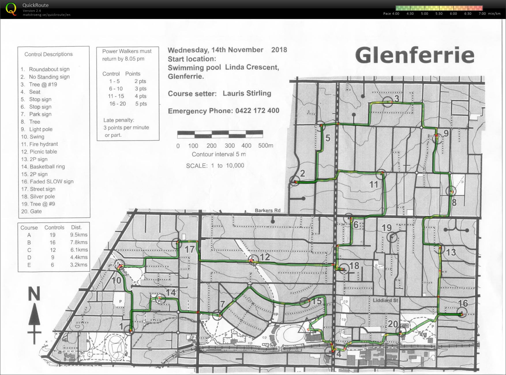 2018/19 Wednesday Summer Series Event 6 (14-11-2018)