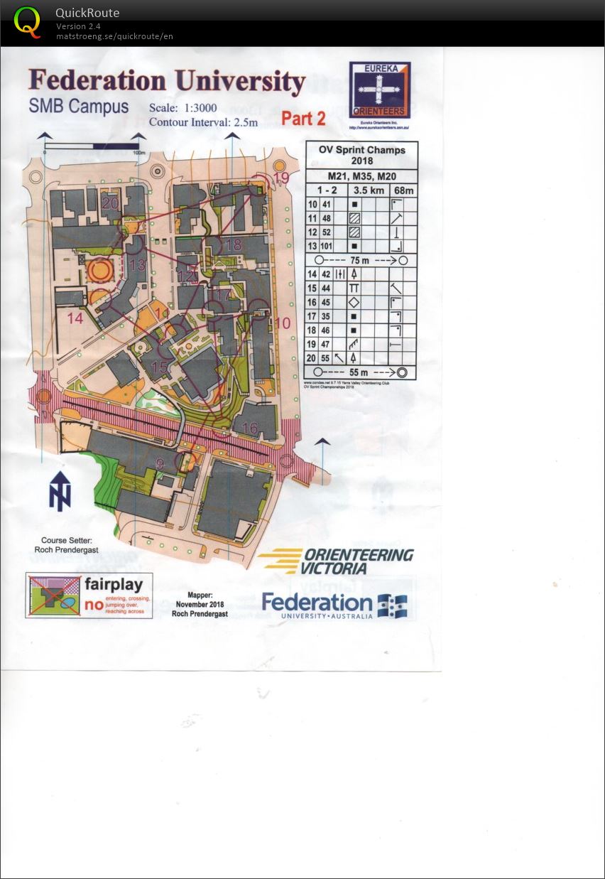 2018 Victorian Championships Sprint Distance map 2 (25-11-2018)