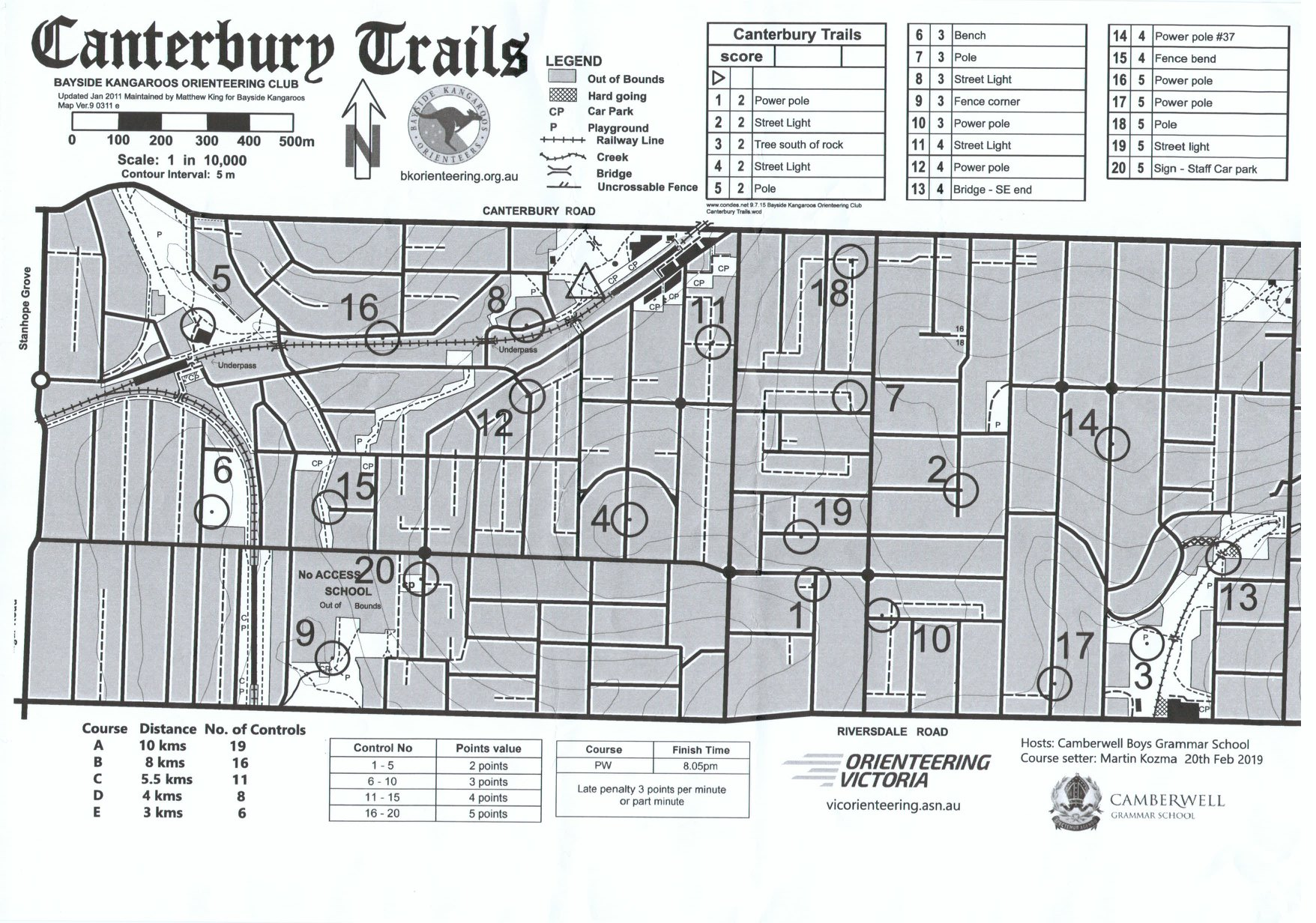 2018/19 Wednesday Summer Series Event 20 (21.02.2019)
