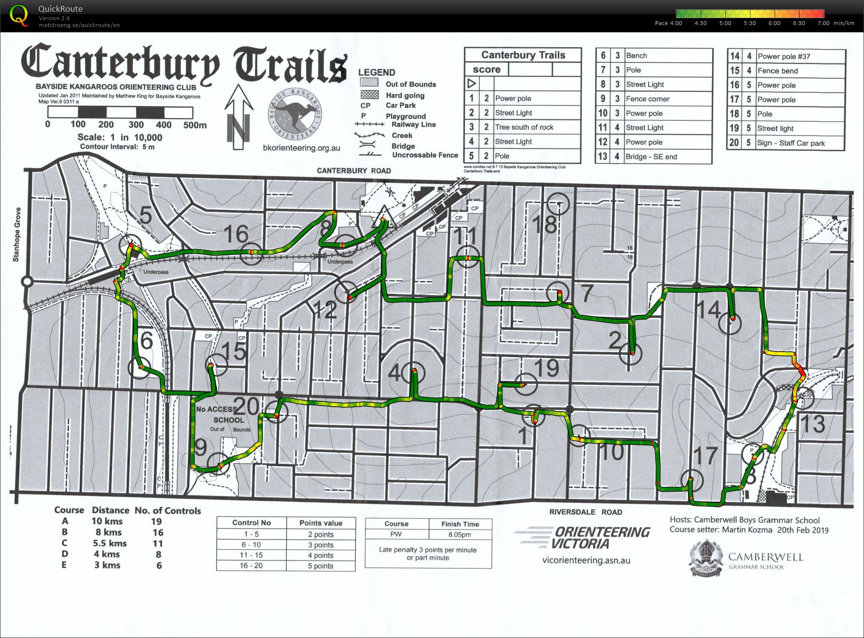 2018/19 Wednesday Summer Series Event 20 (21.02.2019)