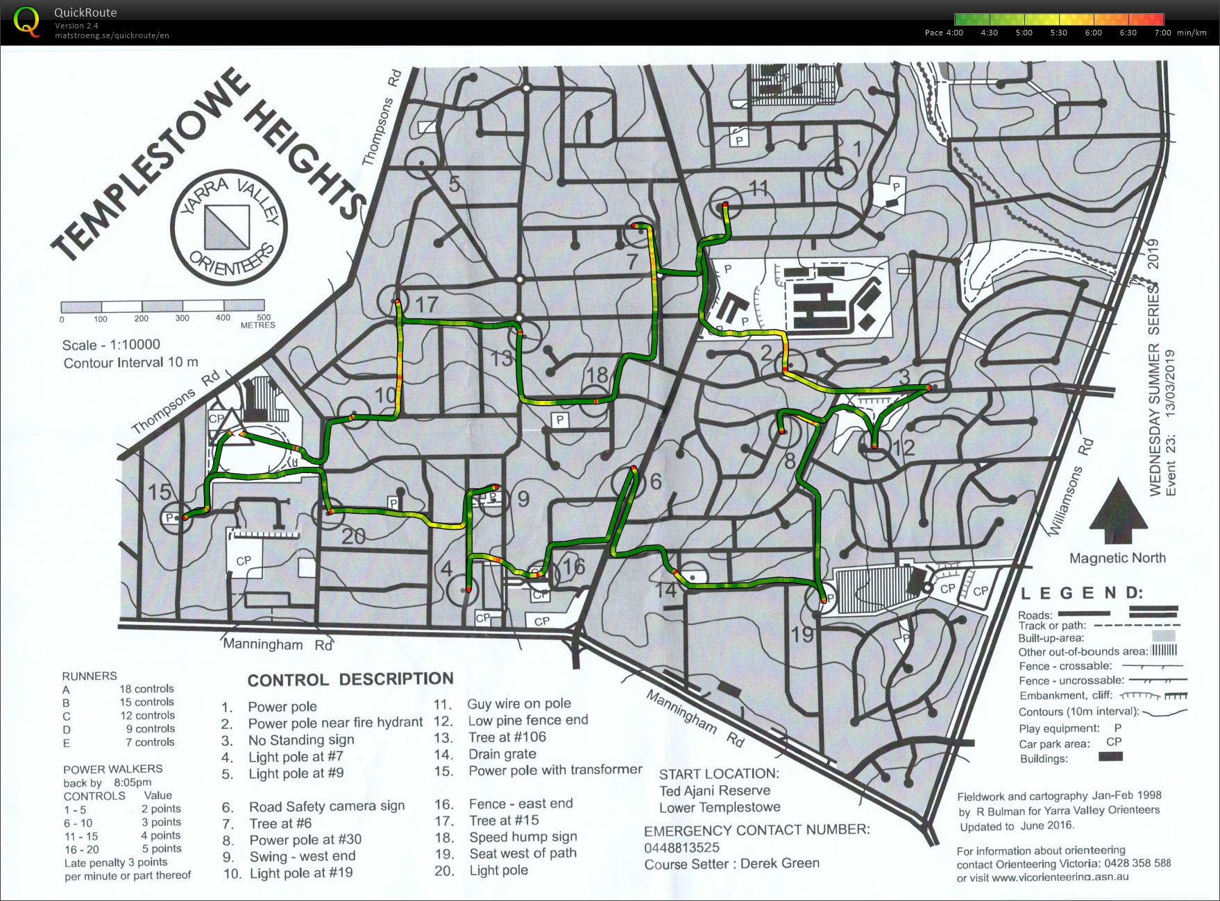 2018/19 Wednesday Summer Series Event 23 (2019-03-14)