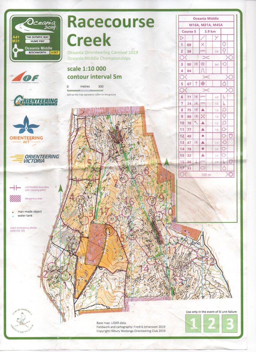 2019 Oceania Championships MIddle Distance (06.10.2019)