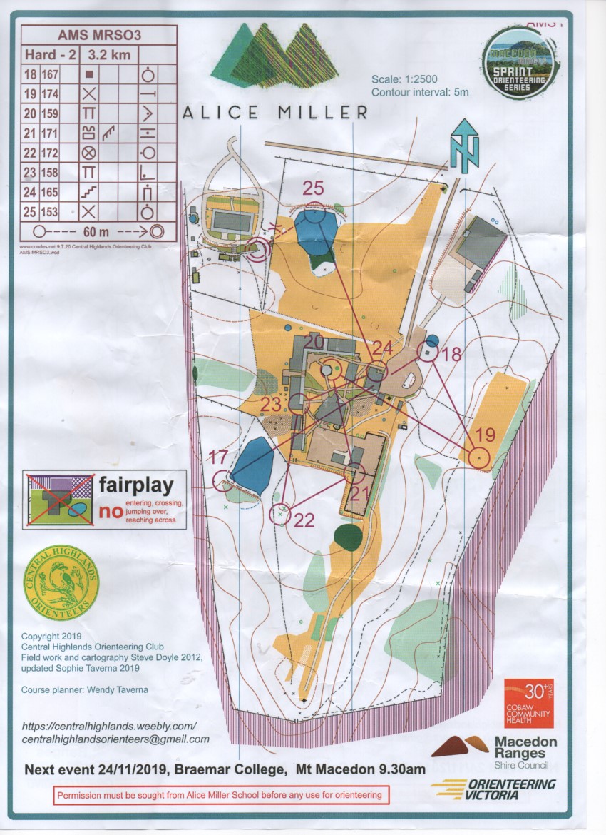 Macedon Sprint Series #3 map 2 of 2 (10/11/2019)