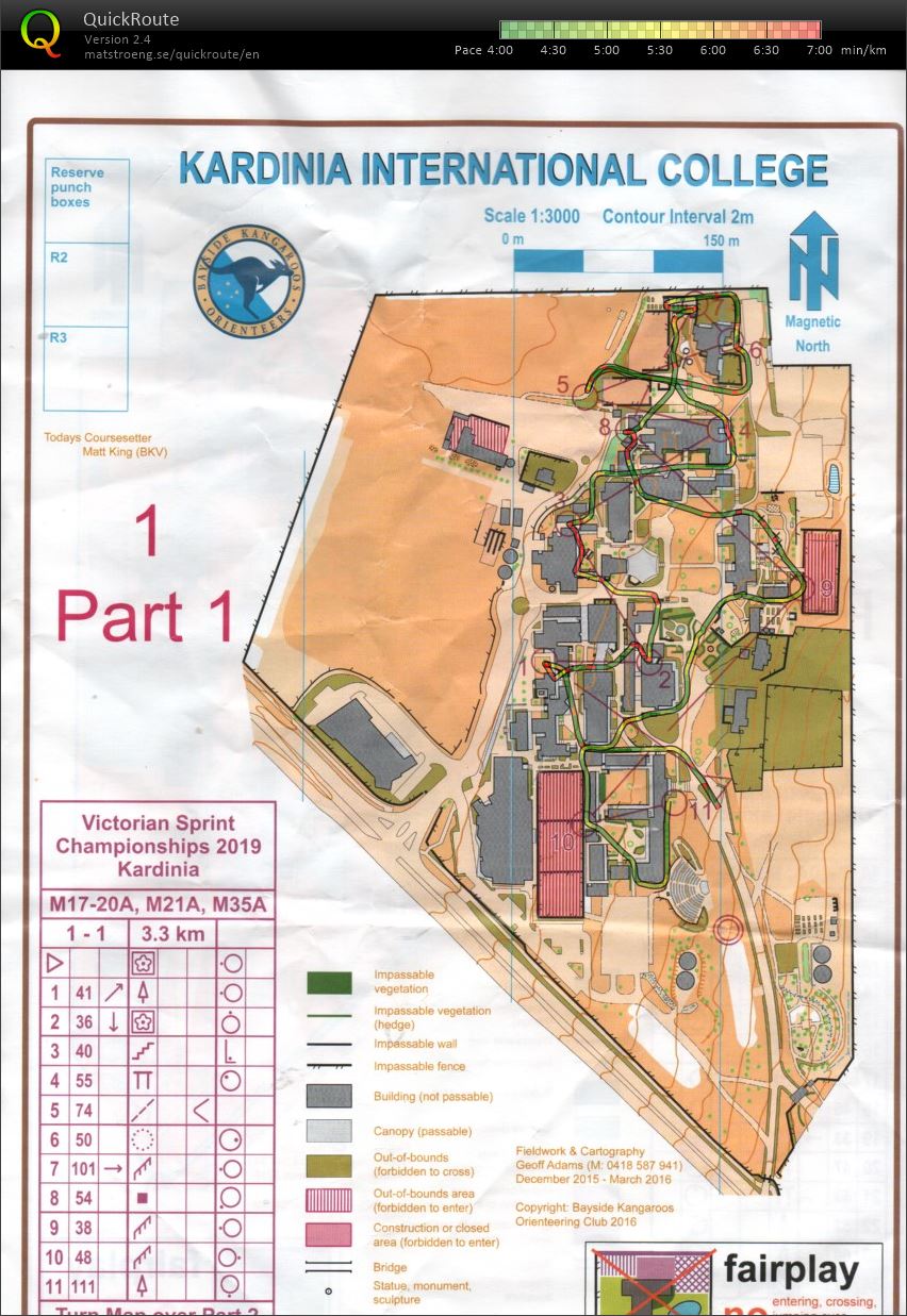 2019 Victorian Championships Sprint Distance Map 1 of 2 (17.11.2019)