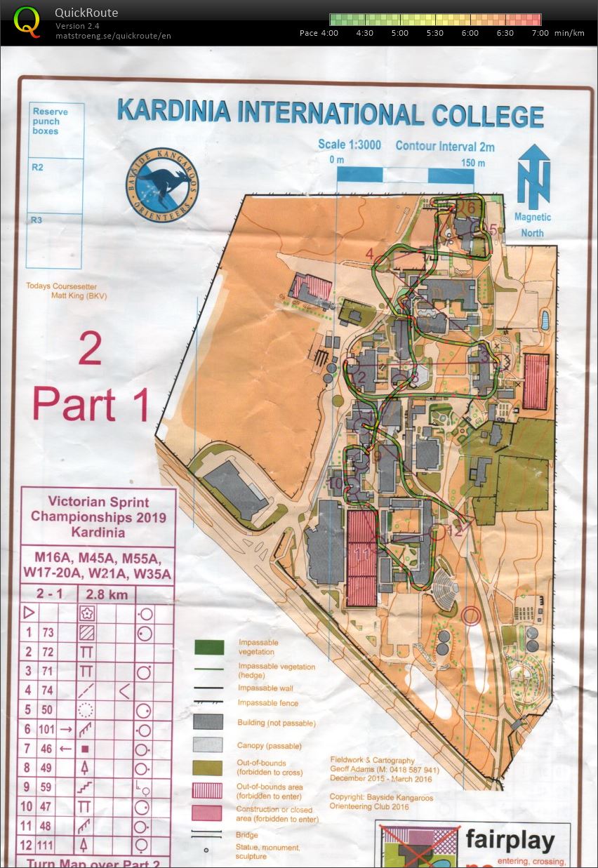 2019 Victorian Championships Sprint Training Map 1 of 2 (17-11-2019)