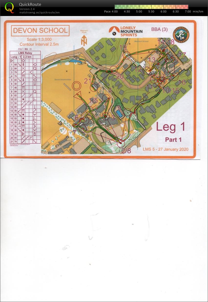 2020 Lonely Mountain Sprint Relay map 1 of 2 (27-01-2020)
