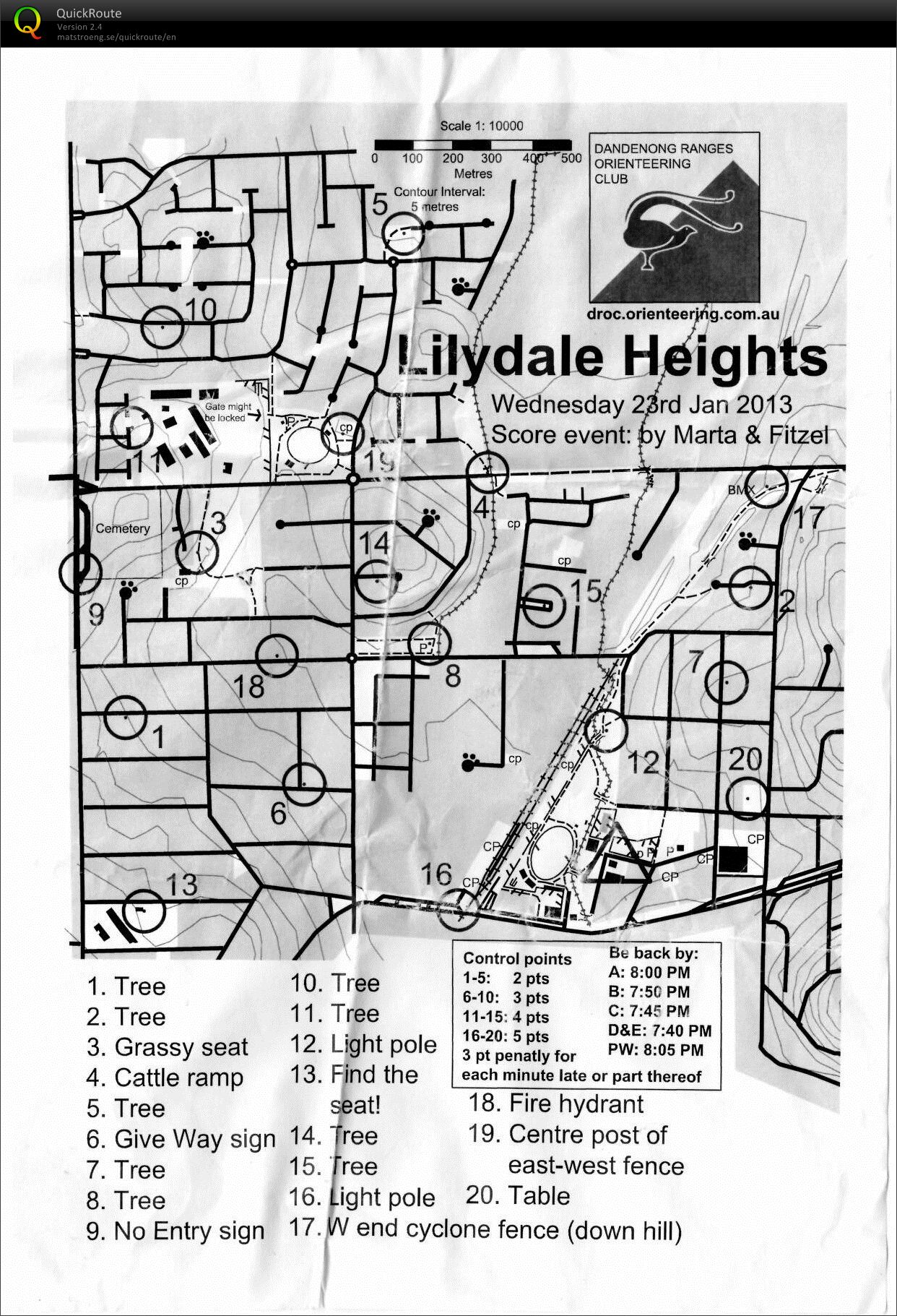 2012-13 Eastern Summer Series Event 14 (23/01/2013)