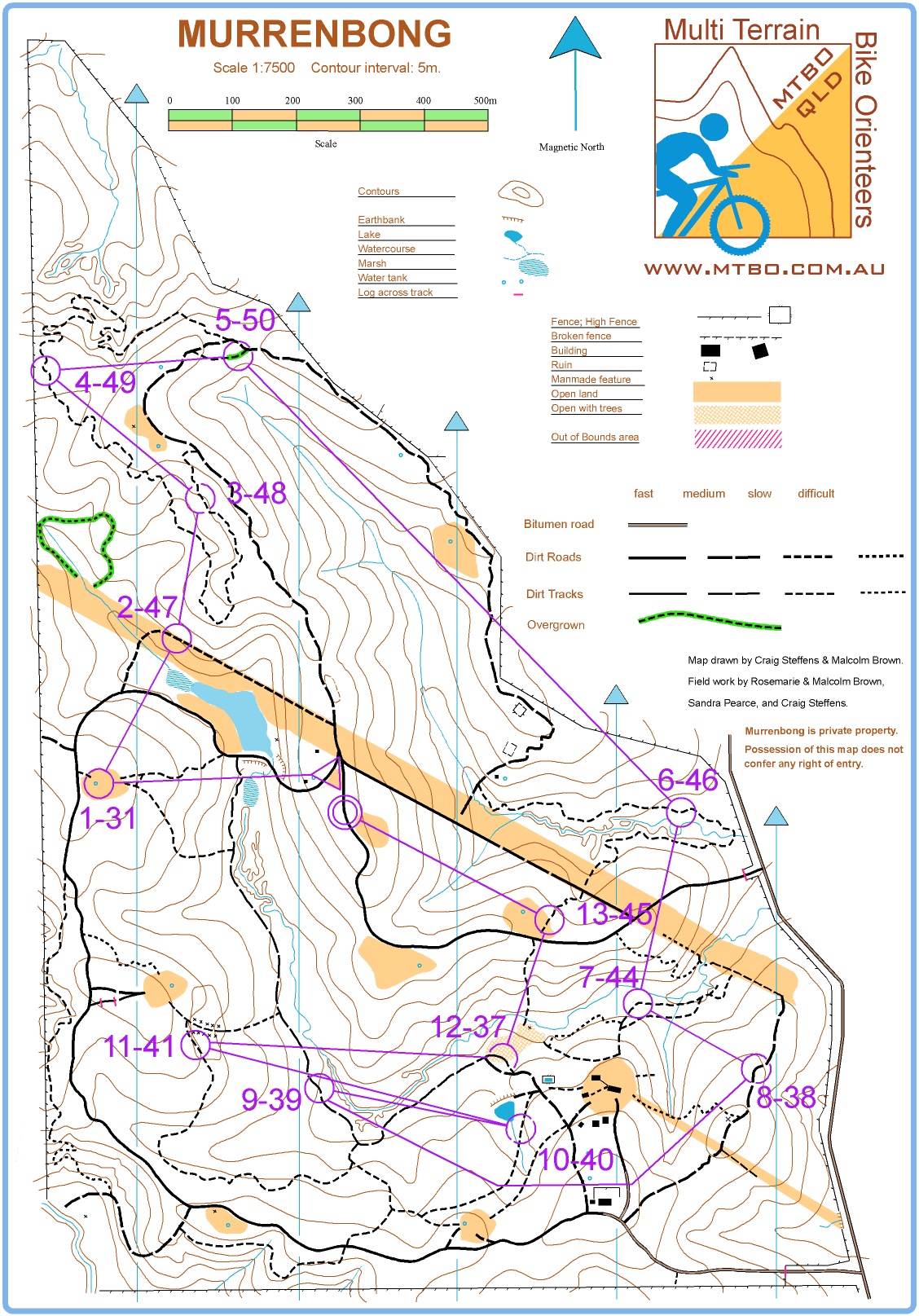Petrie MTBO (10/02/2013)