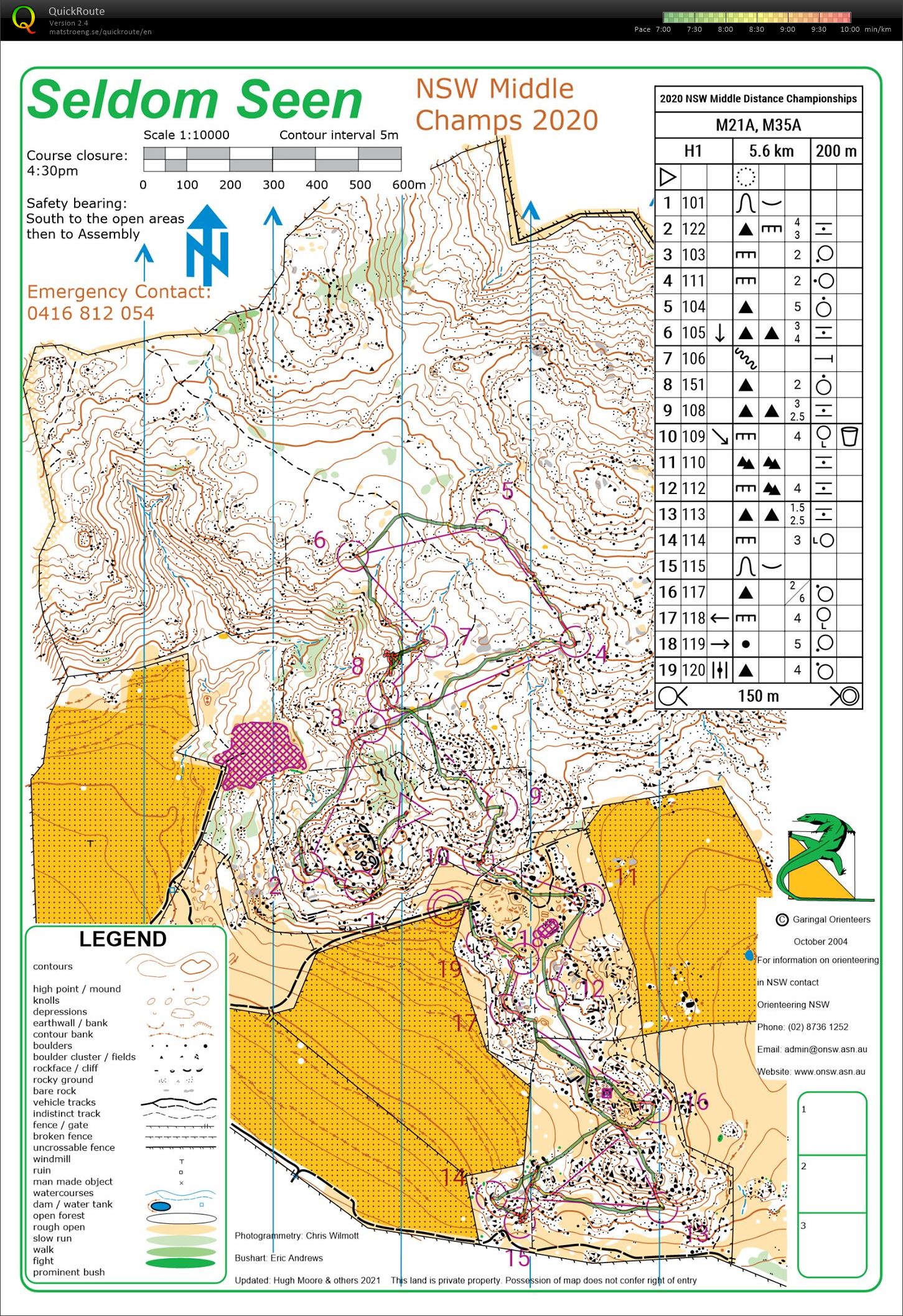 2020 NSW Championships Middle Distance (10.04.2021)