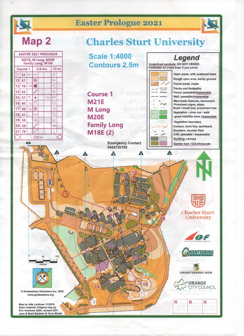 2021 Australian 3-Day Championships Prologue Map 2/2 (02.04.2021)