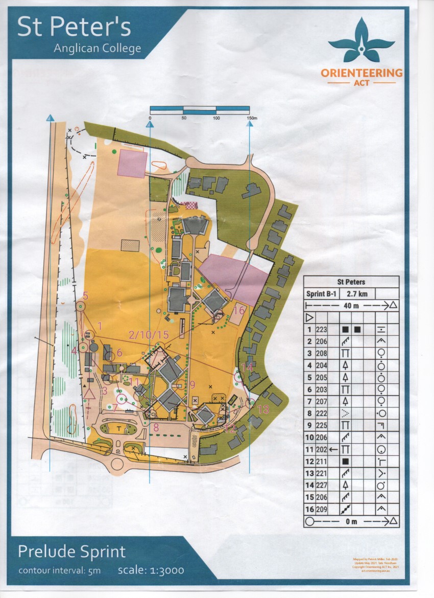 Broulee Sprint Map 1 of 2 (15/05/2021)