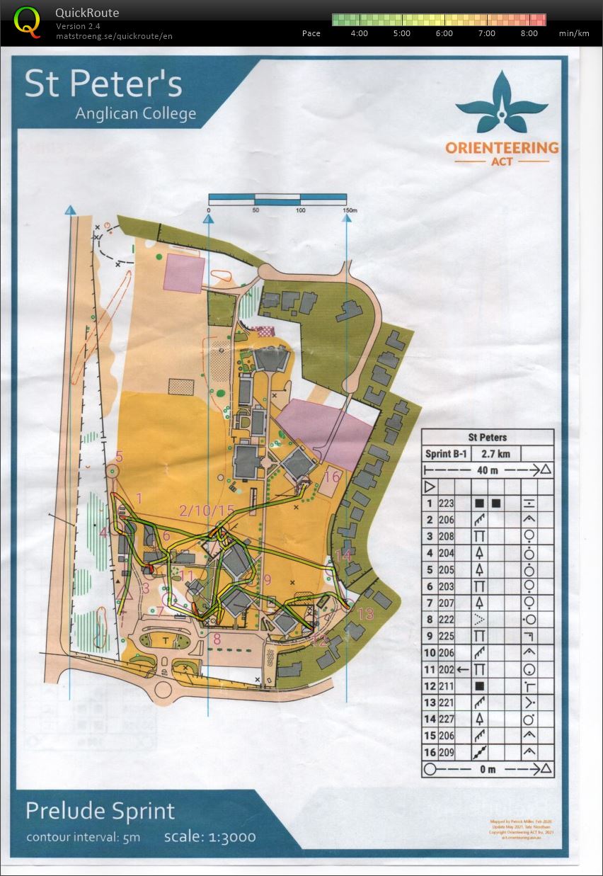 Broulee Sprint Map 1 of 2 (15/05/2021)