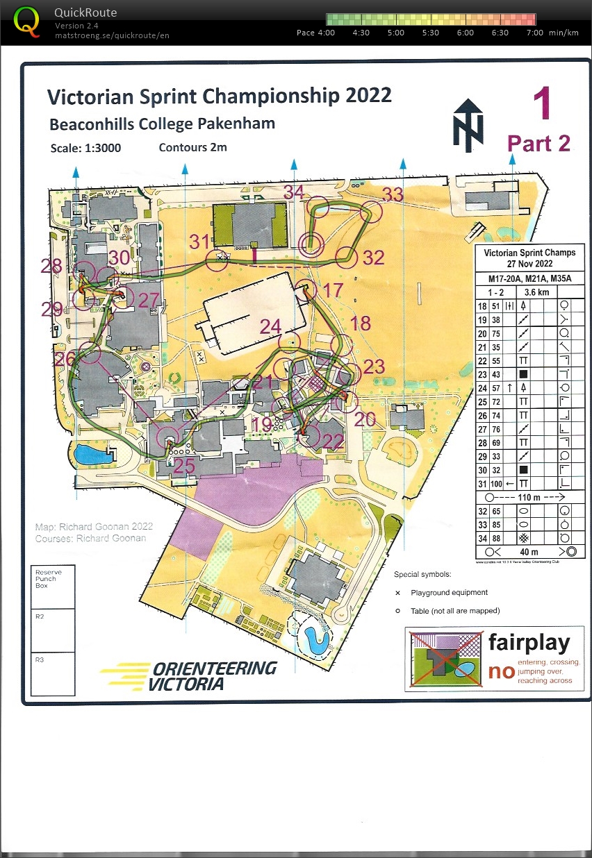 2022 Victorian Championships Sprint Distance Map 2 of 2 (2022-11-27)