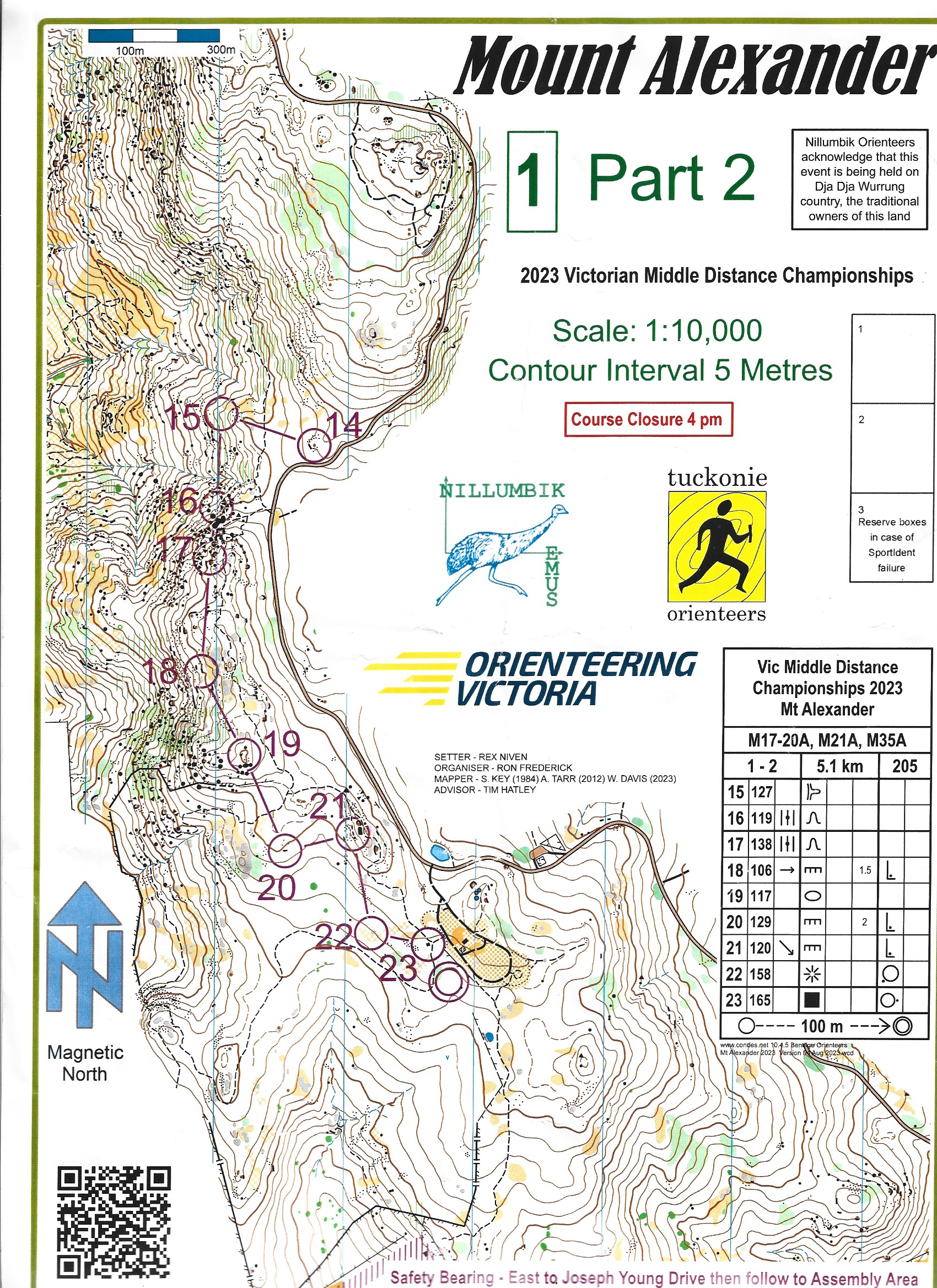 2023 Victorian Championships map 2 or 2 (02-09-2023)