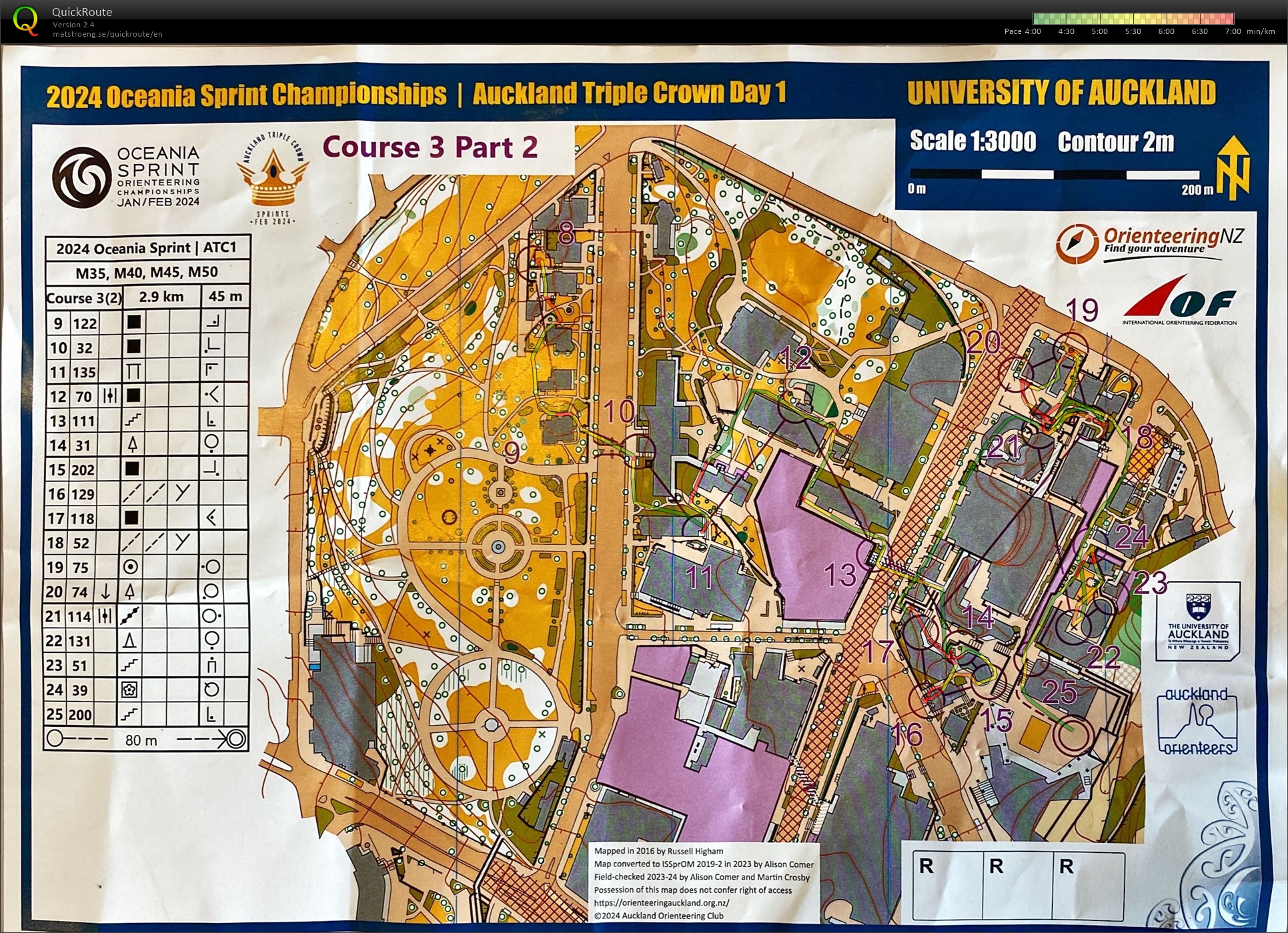 2024 Oceania Championships Sprint map 2 of 2 (2024-02-03)