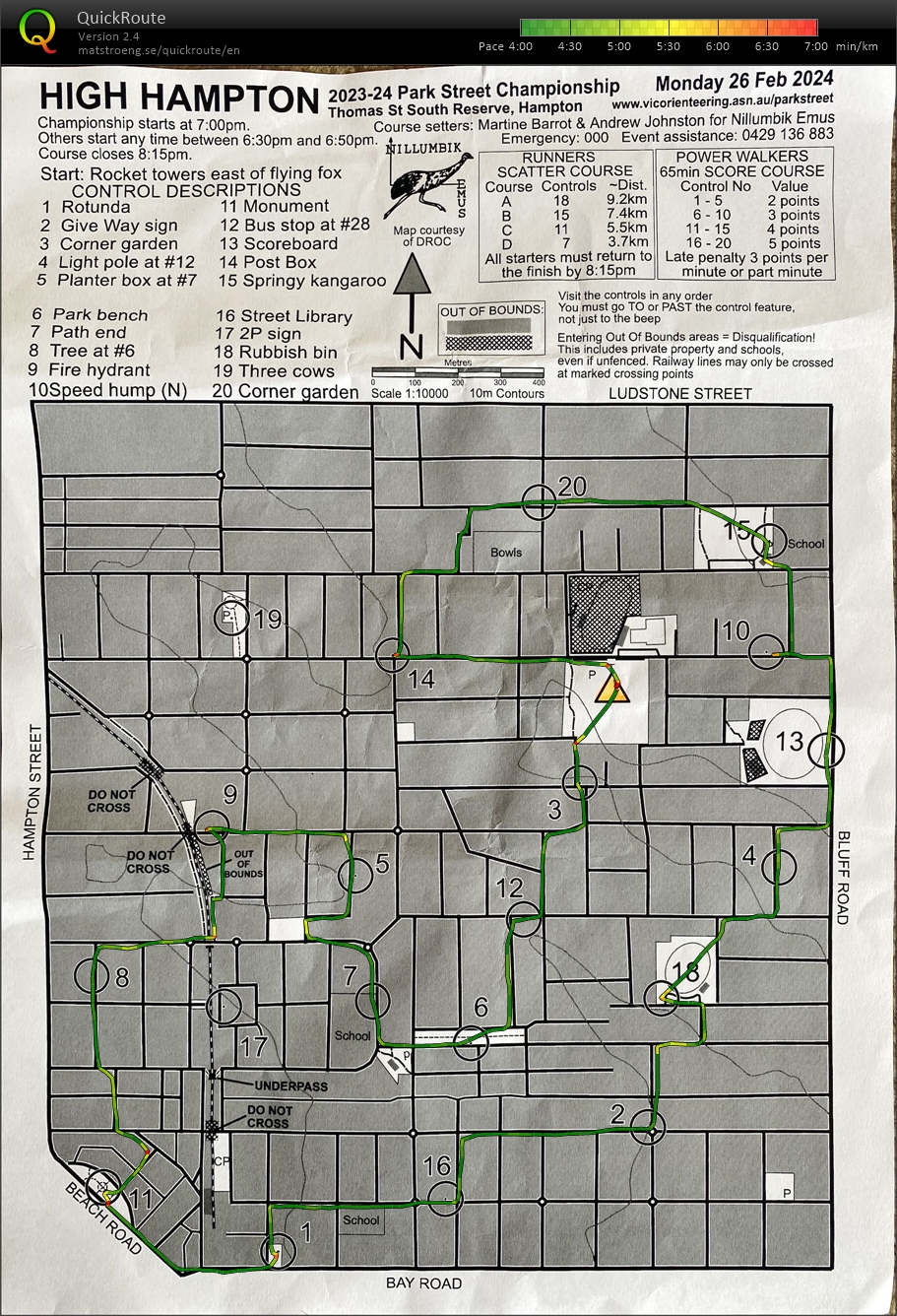 2024 Park & Street Orienteering Championships (2024-02-26)