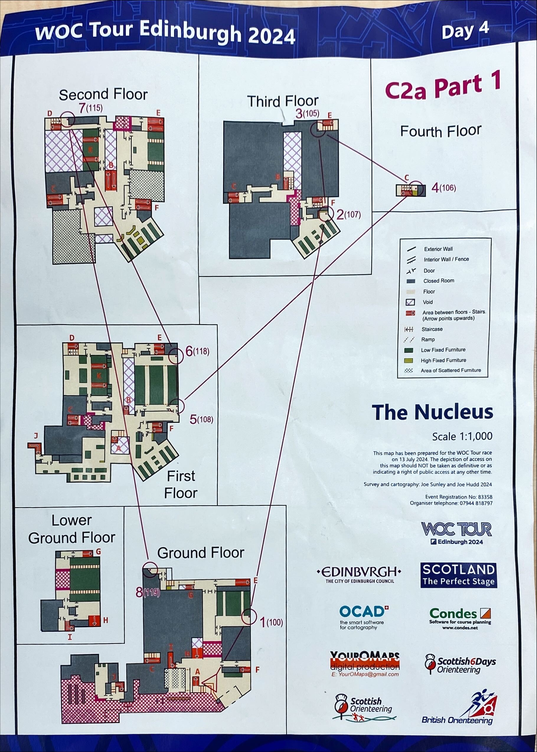 WOC Tour Indoor map 1 (13-07-2024)