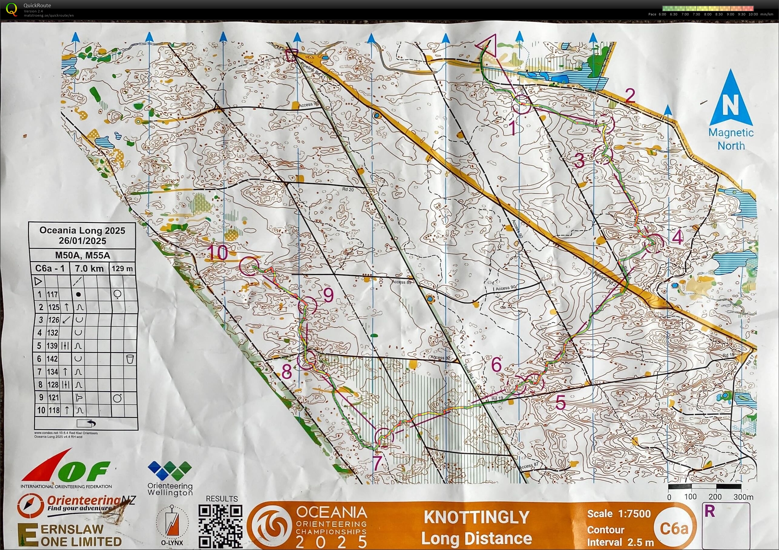 2025 Oceania Championships Long Distance map 1 of 2 (26-01-2025)