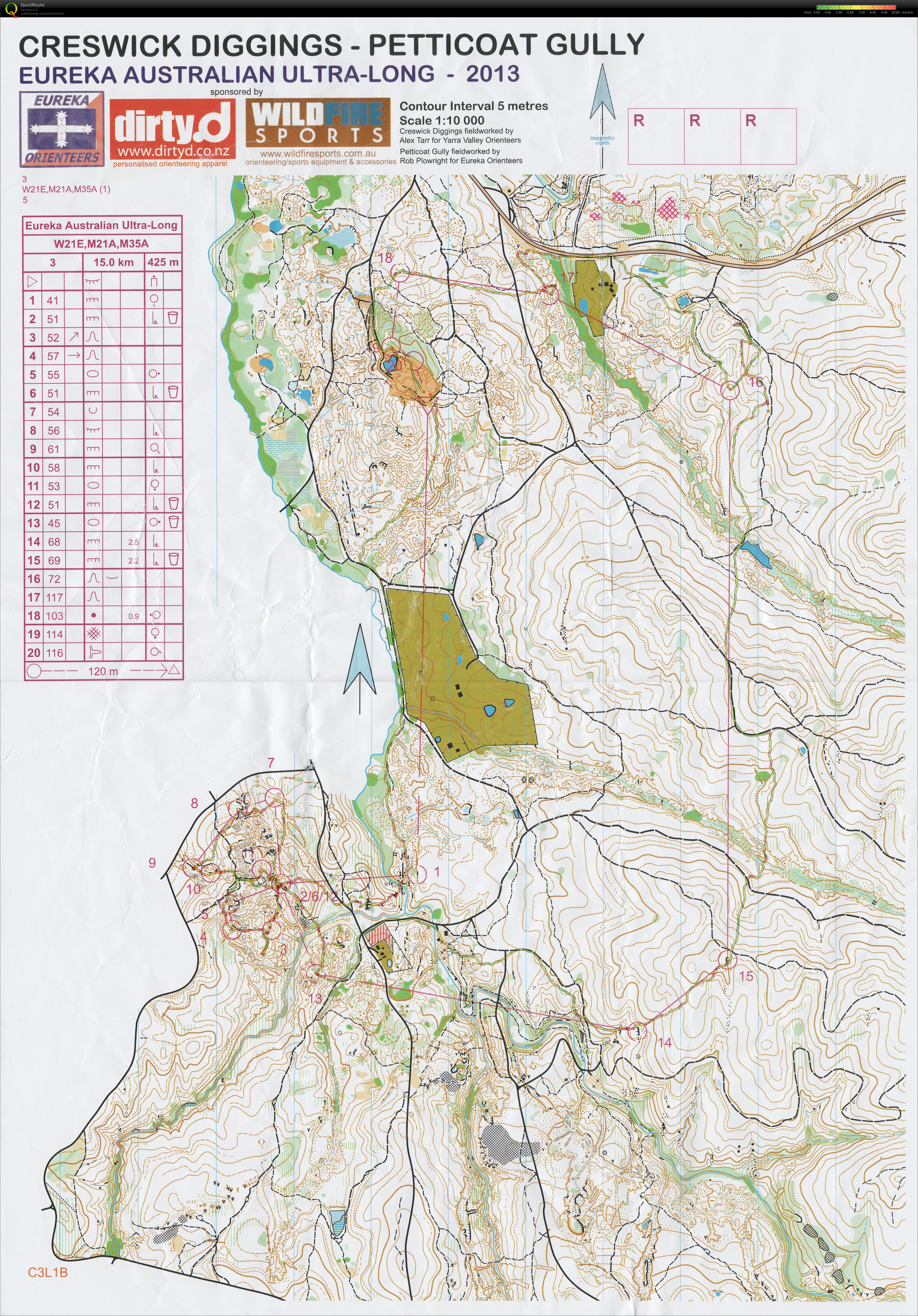 Australian Ultra Long, map 1 (course 3)  (2013-04-06)