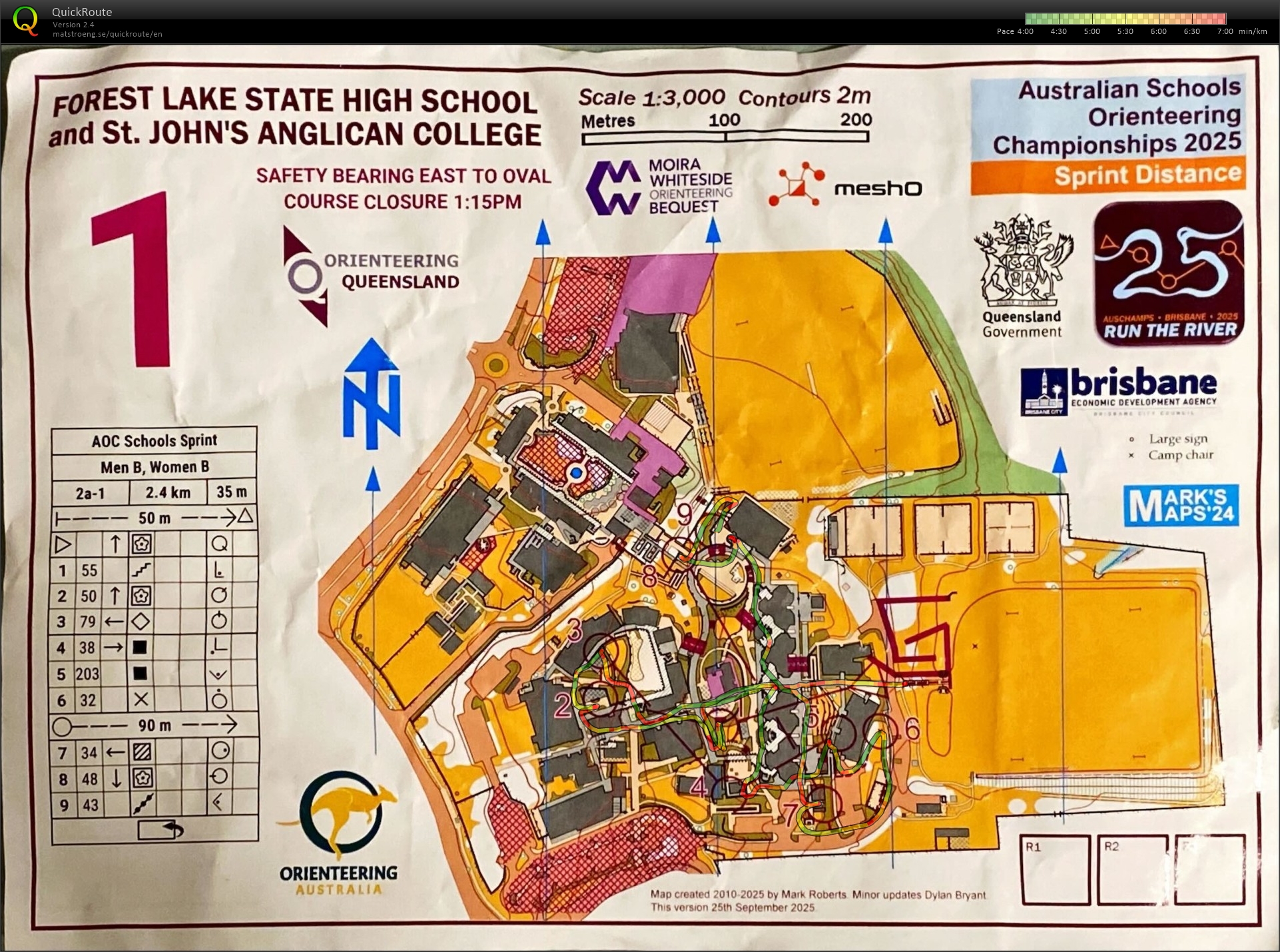 2025 Run The River Stage 1 map 1 of 2 (30.09.2025)