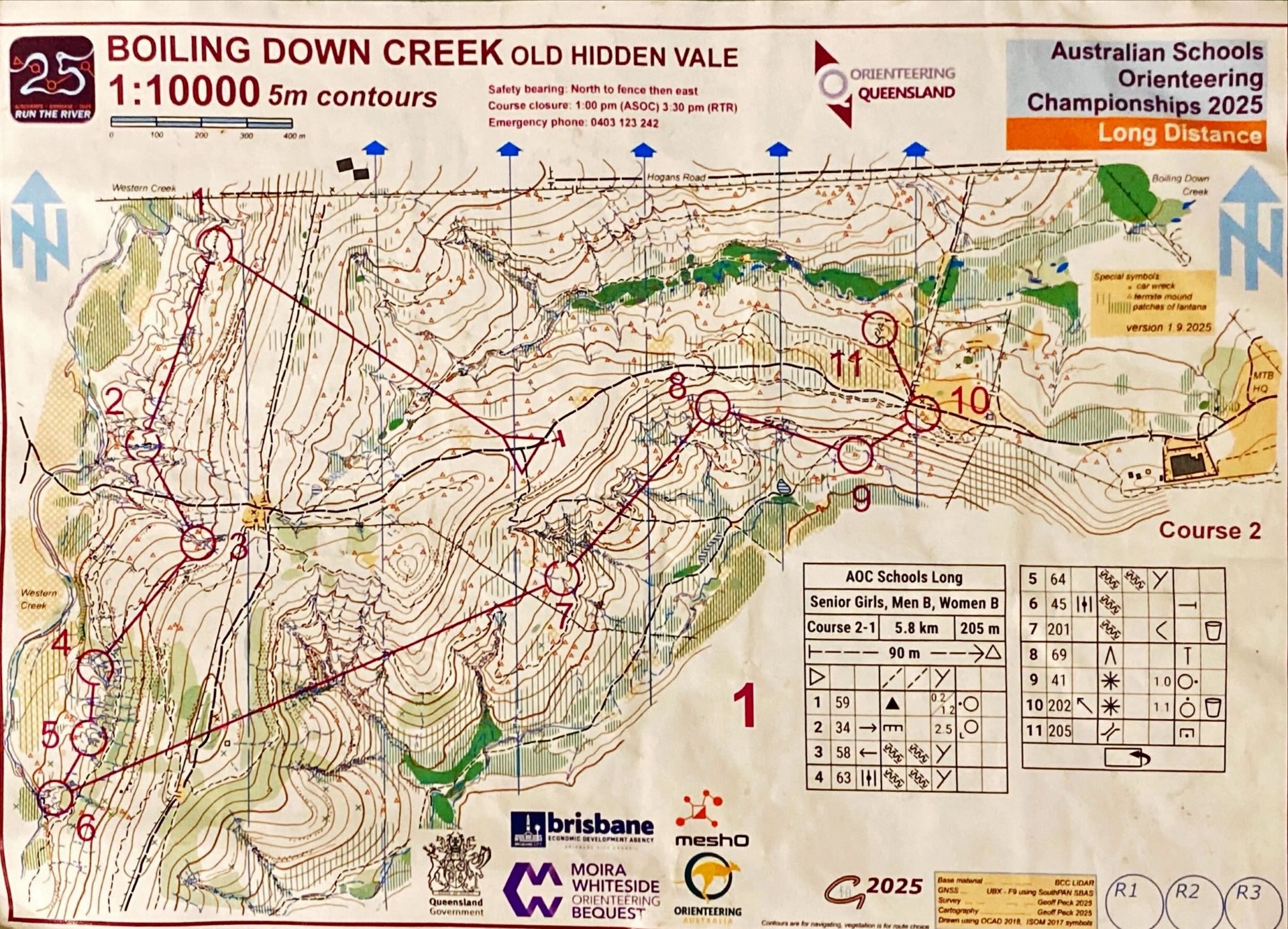 2025 Run The River Stage 2 map 1 of 2 (01-10-2025)