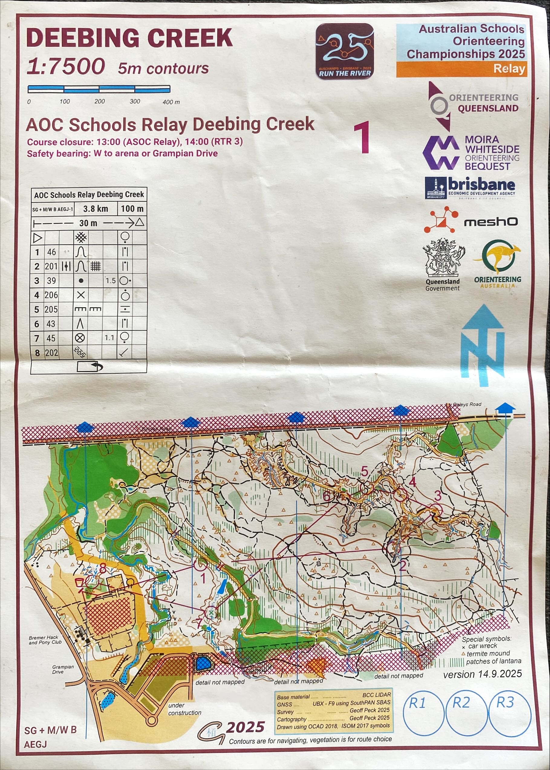 2025 Run The River Stage 3 map 1 of 2 (02/10/2025)