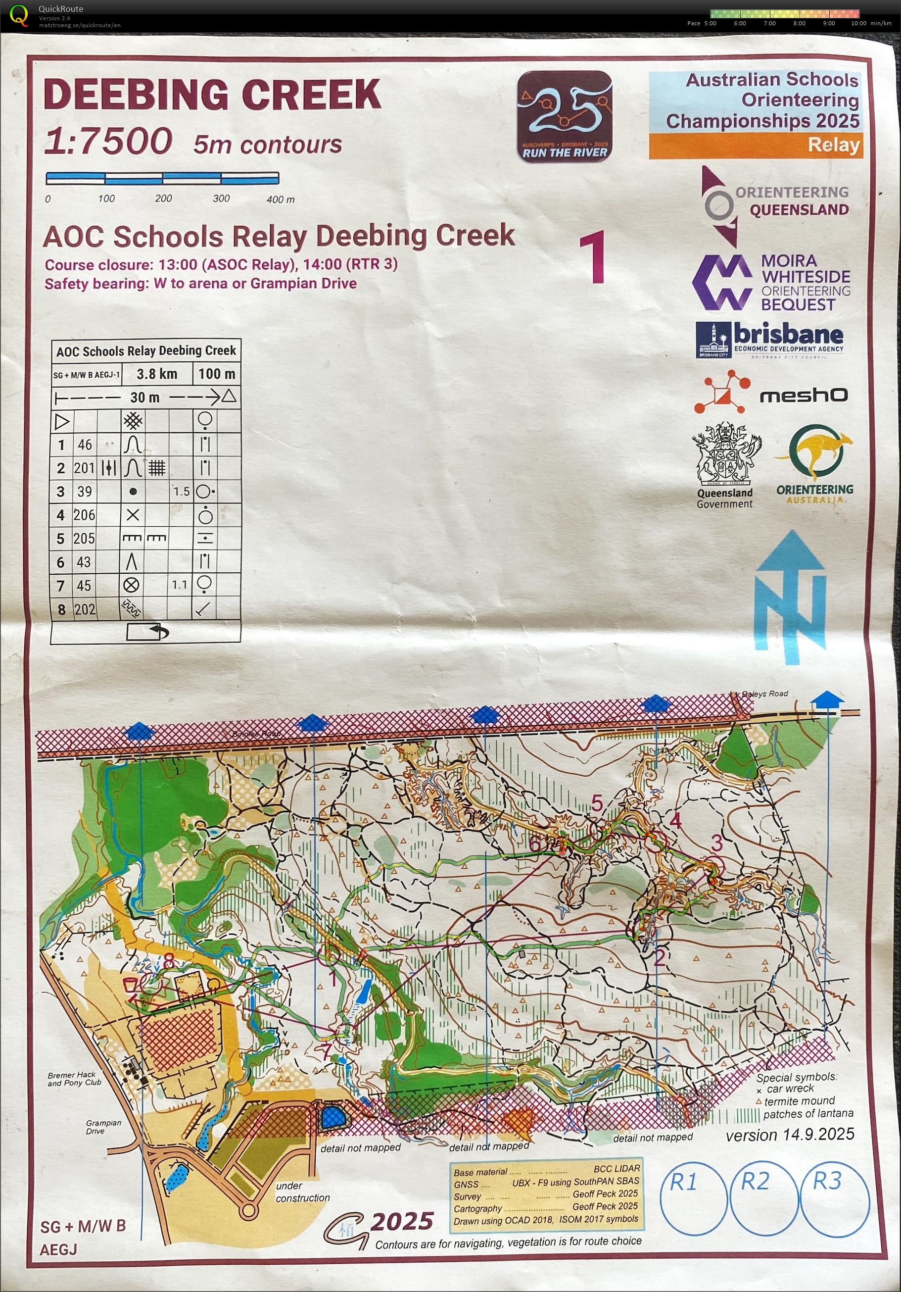 2025 Run The River Stage 3 map 1 of 2 (02/10/2025)