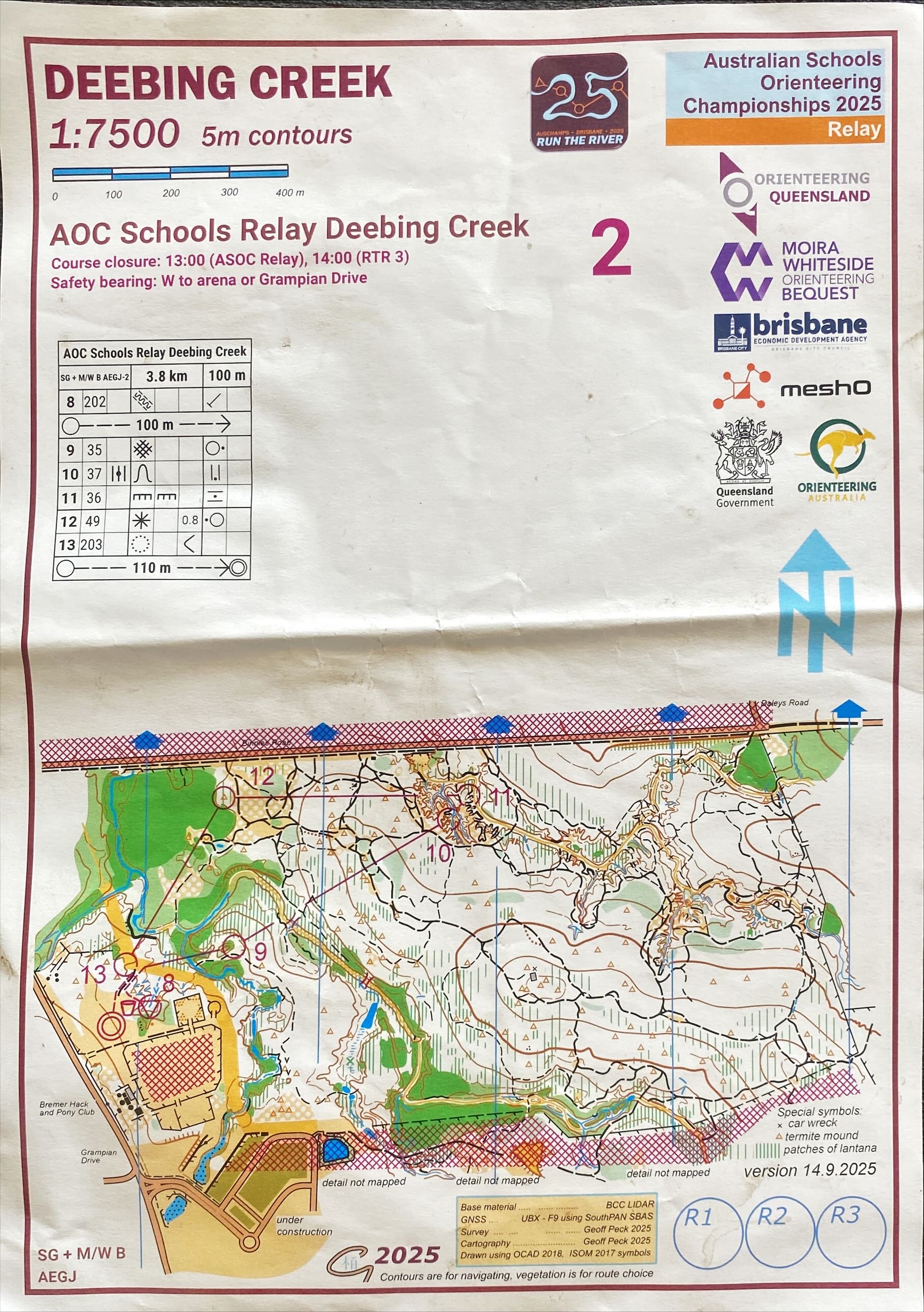 2025 Run The River Stage 3 map 2 of 2 (02/10/2025)
