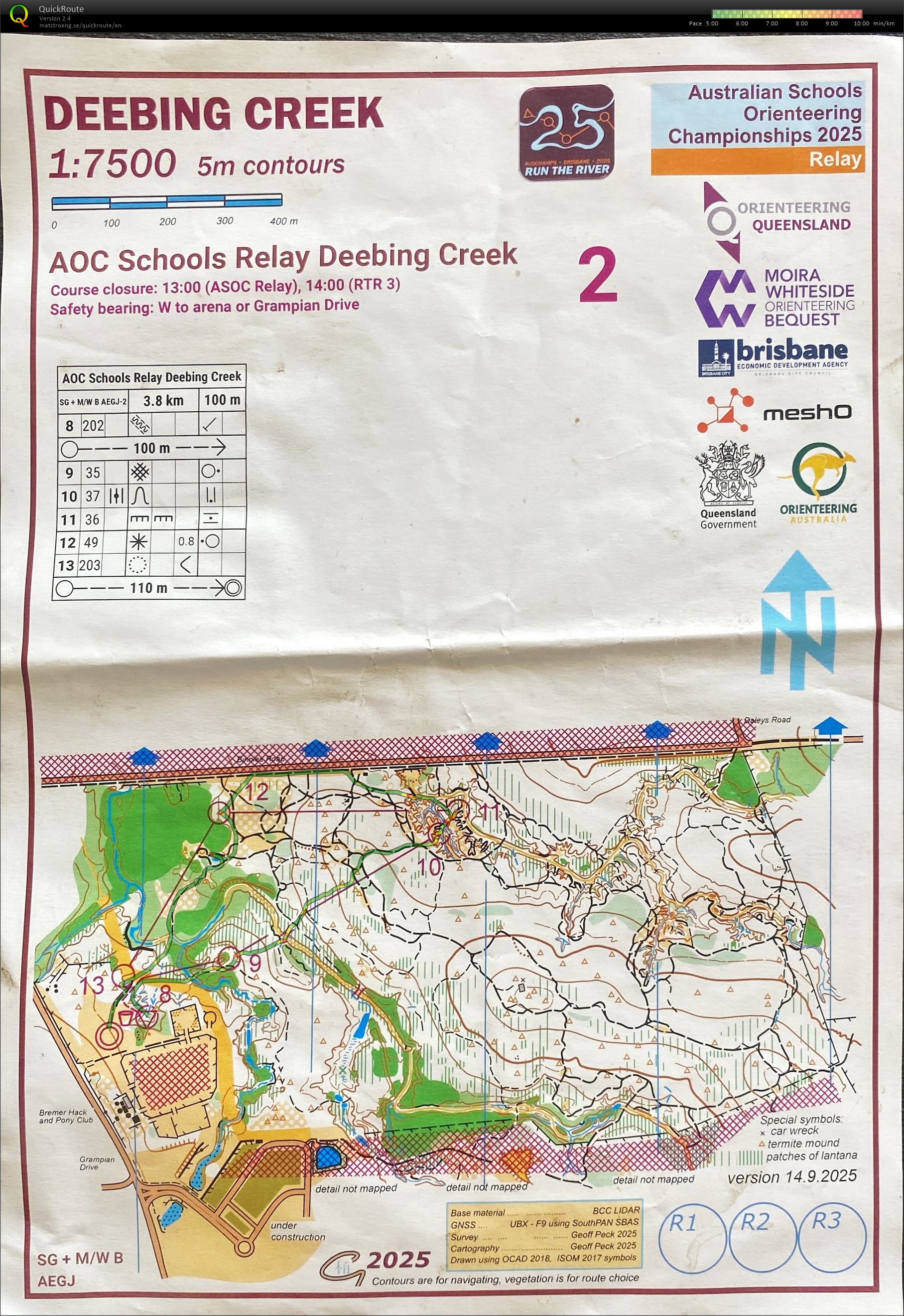 2025 Run The River Stage 3 map 2 of 2 (02/10/2025)