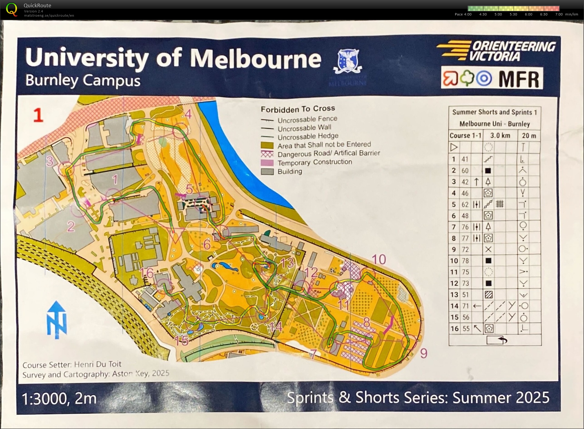 2025 Summer Sprints Race 1 map 1 of 2 (19.10.2025)