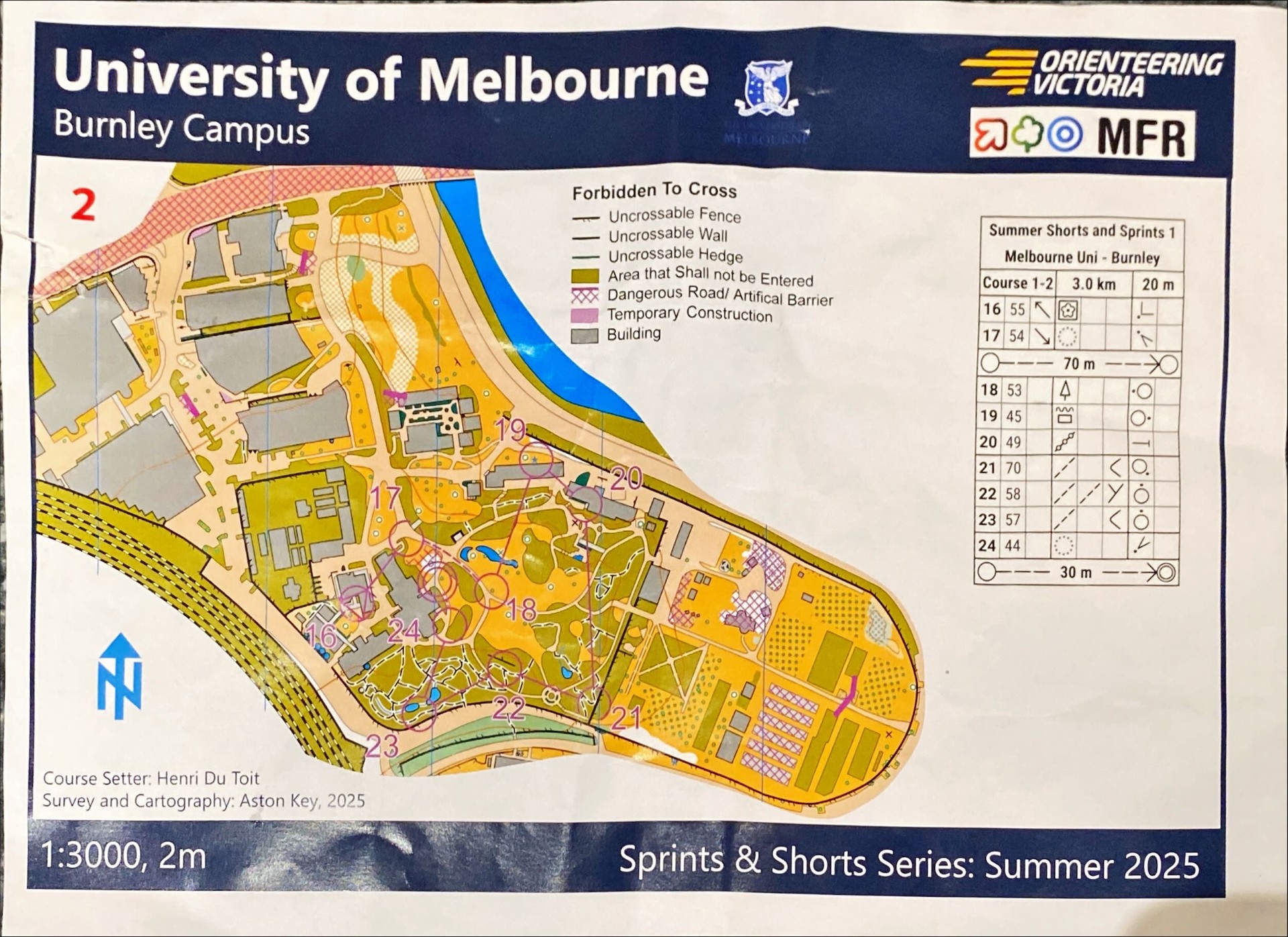  2025 Summer Sprints Race 1 map 2 of 2 (19/10/2025)