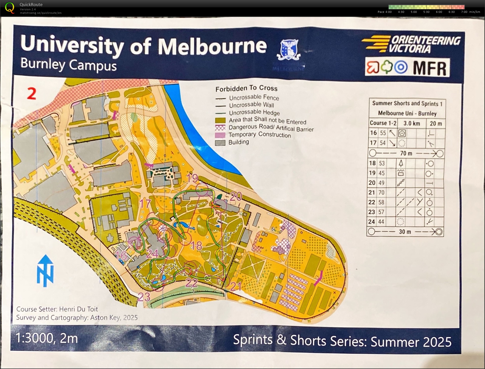  2025 Summer Sprints Race 1 map 2 of 2 (19/10/2025)