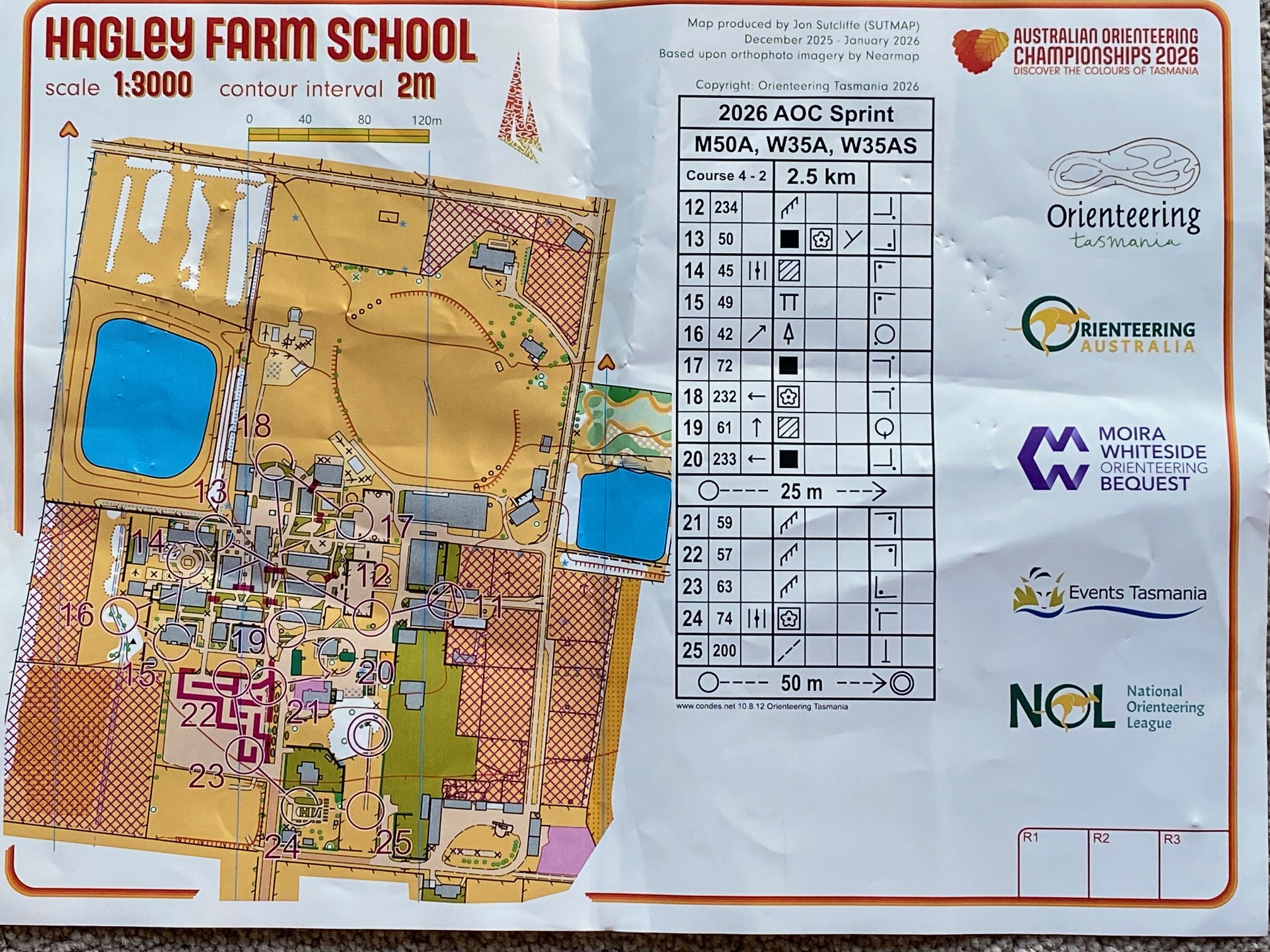 2026 Australian Championships Sprint map 2 of 2 (03/04/2026)