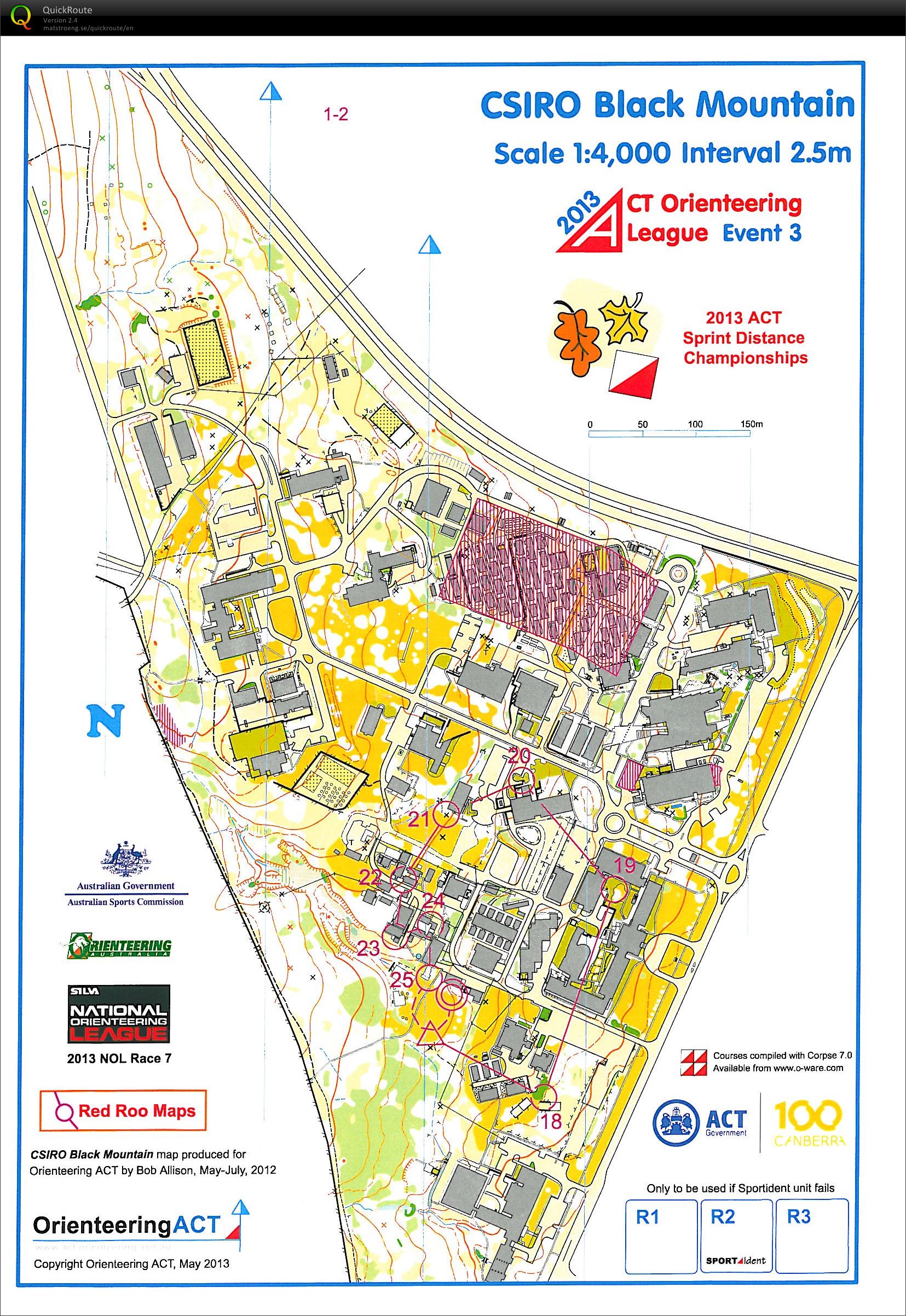 WOC Trial / ACT Sprint Champs (04/05/2013)