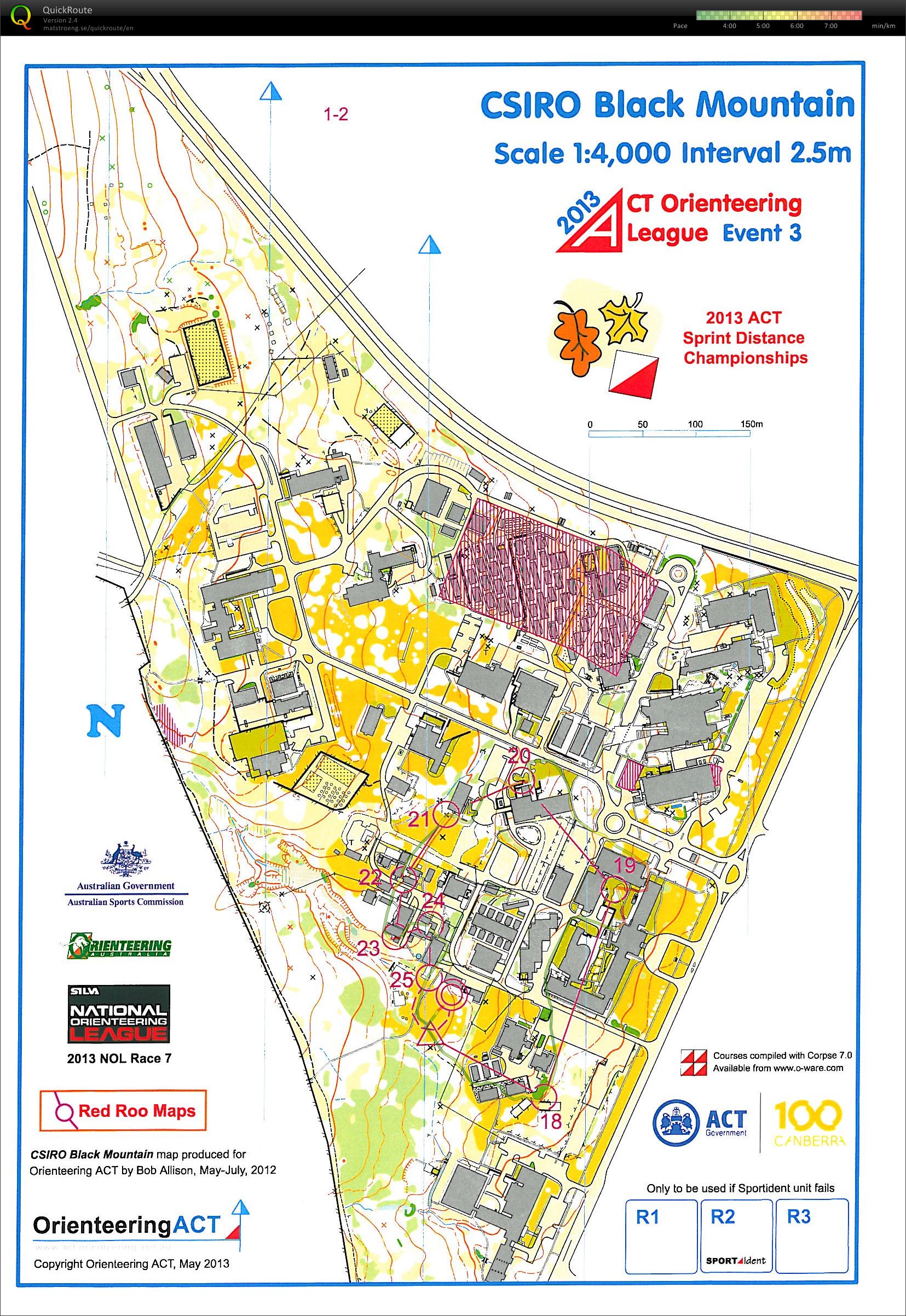 WOC Trial / ACT Sprint Champs (04/05/2013)