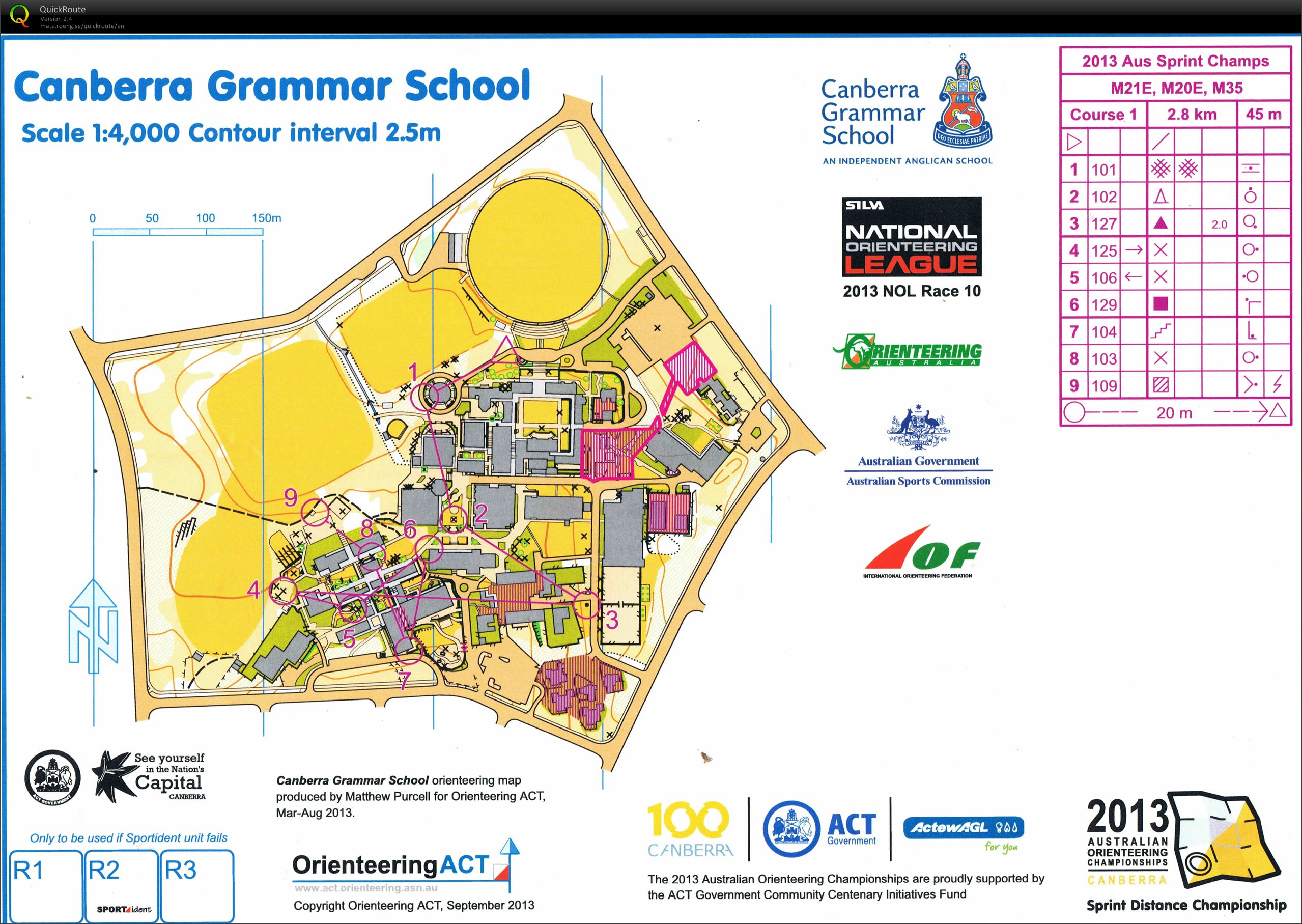 Australian Sprint Distance Championships- Map 1 (28.09.2013)