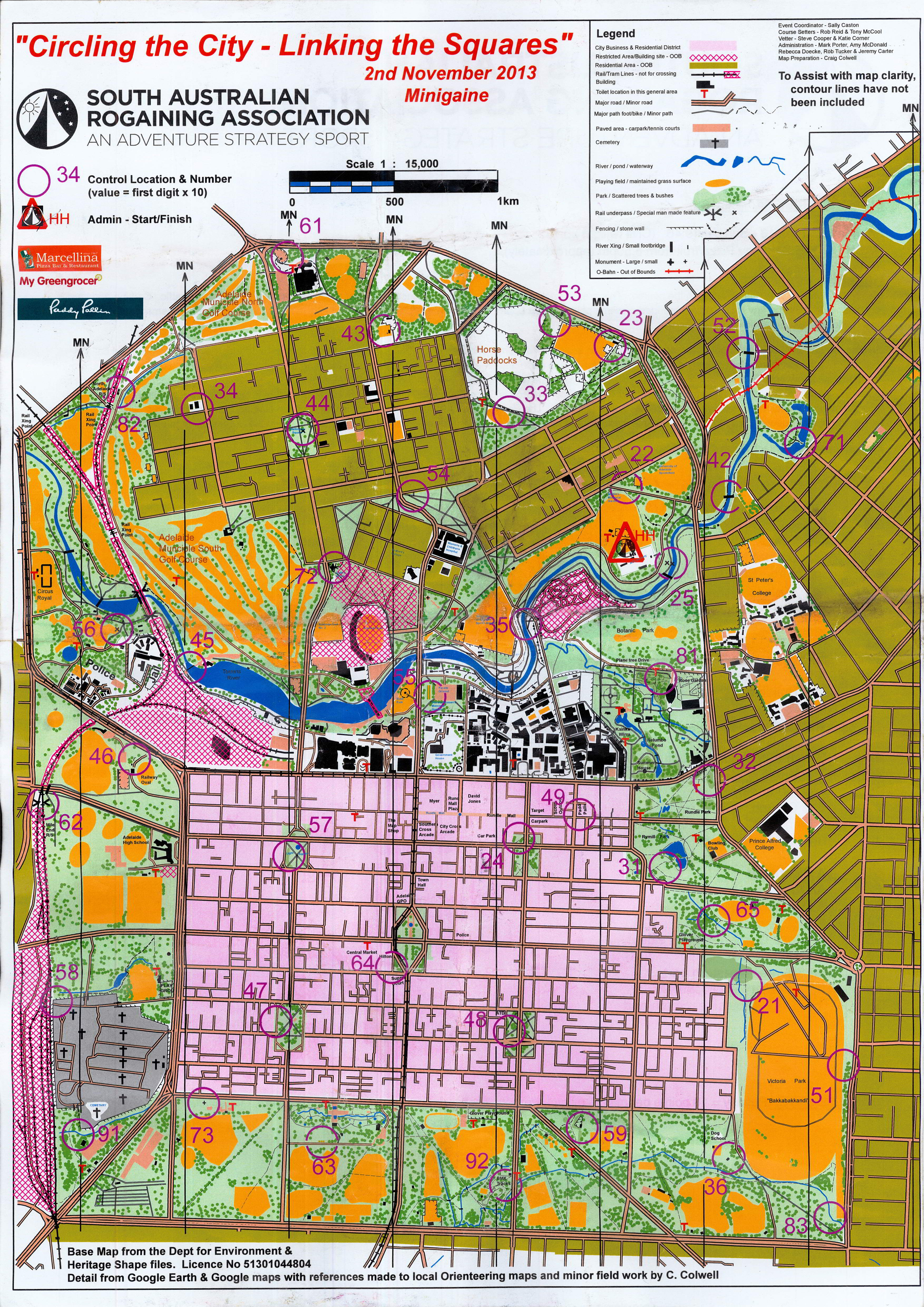 2013 SARA 3hr Minigaine "Circling the City - Linking the Squares" (02/11/2013)