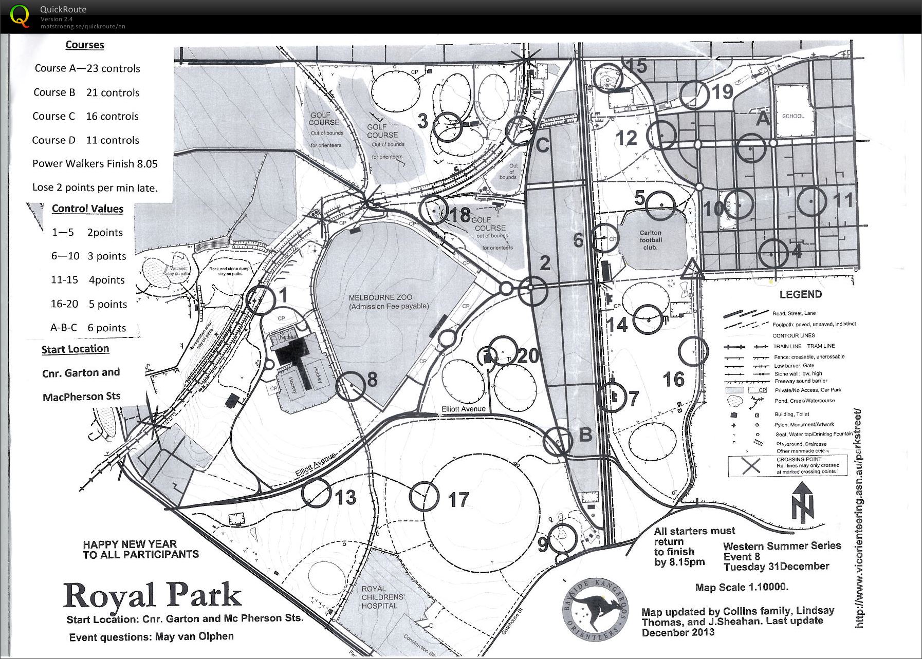 2013/14 Western Sunset Series Event No. 8 (31/12/2013)