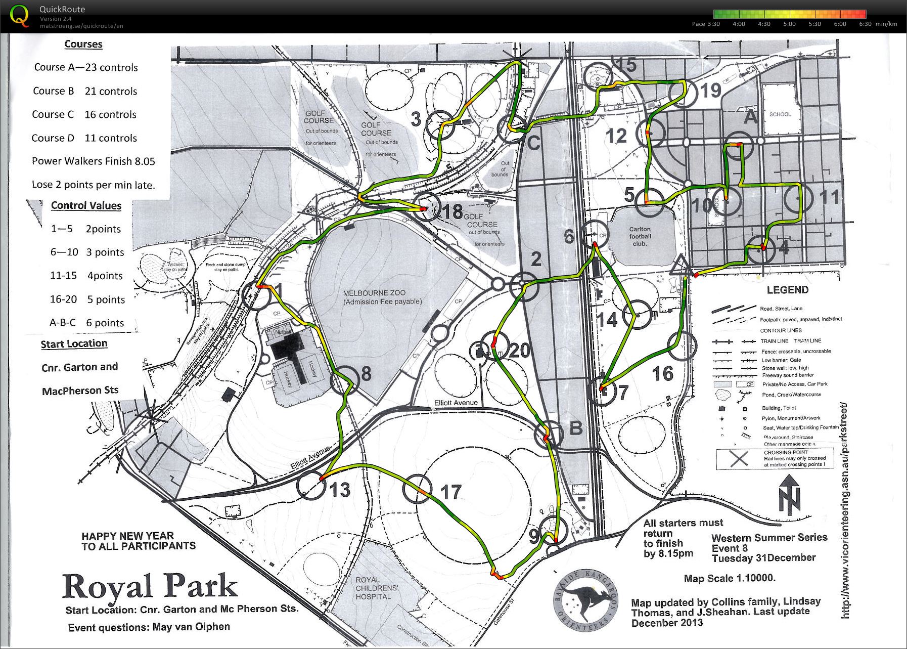 2013/14 Western Sunset Series Event No. 8 (31/12/2013)