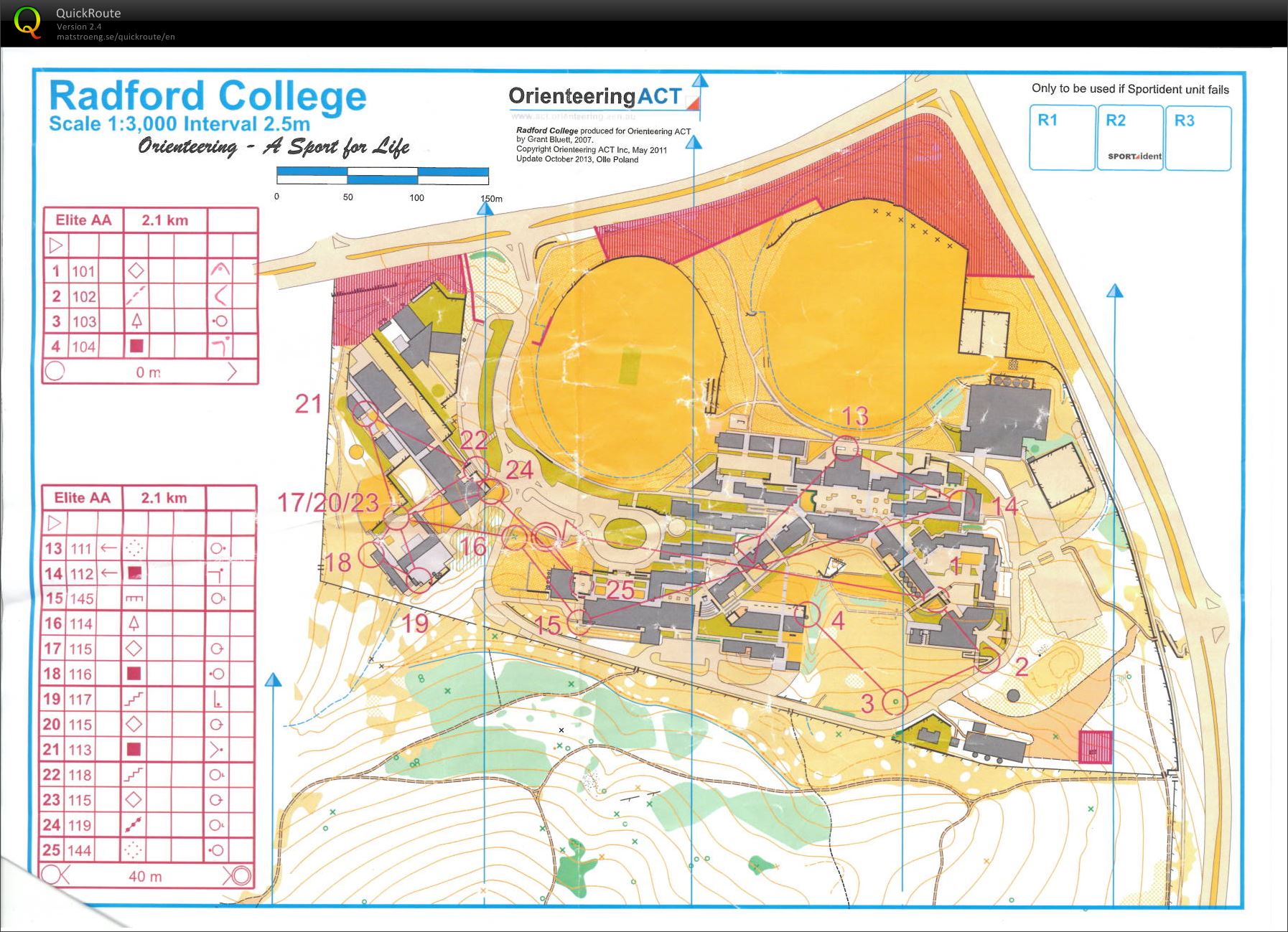 Sprint Canberra Stage 2 - map 1/2 (24-01-2014)