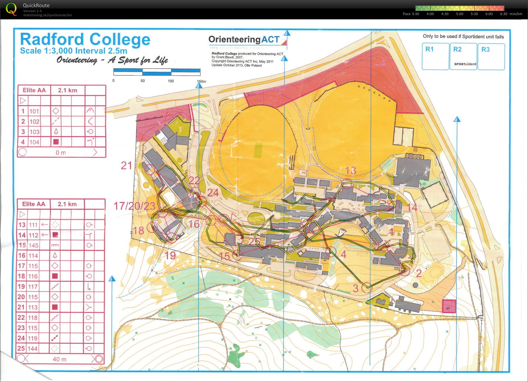 Sprint Canberra Stage 2 - map 1/2 (24-01-2014)